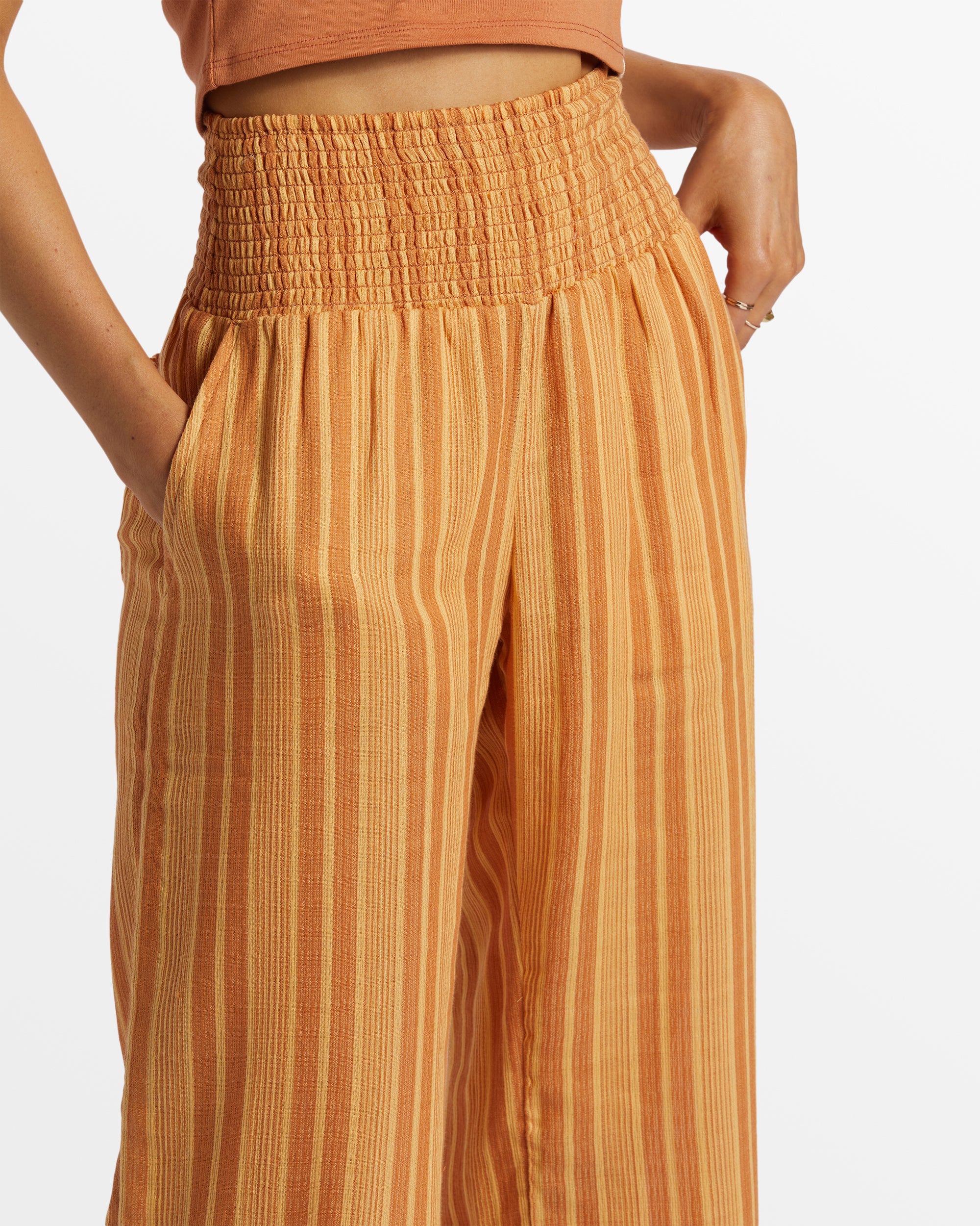 Billabong New Waves 2 Elastic Waist Pants - Peach Punch -Biliabong Outlet