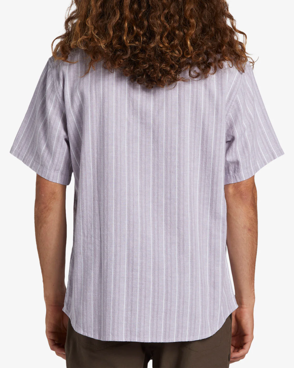 Billabong All Day Stripe Short Sleeve Woven Shirt - Grey Violet -Biliabong Outlet