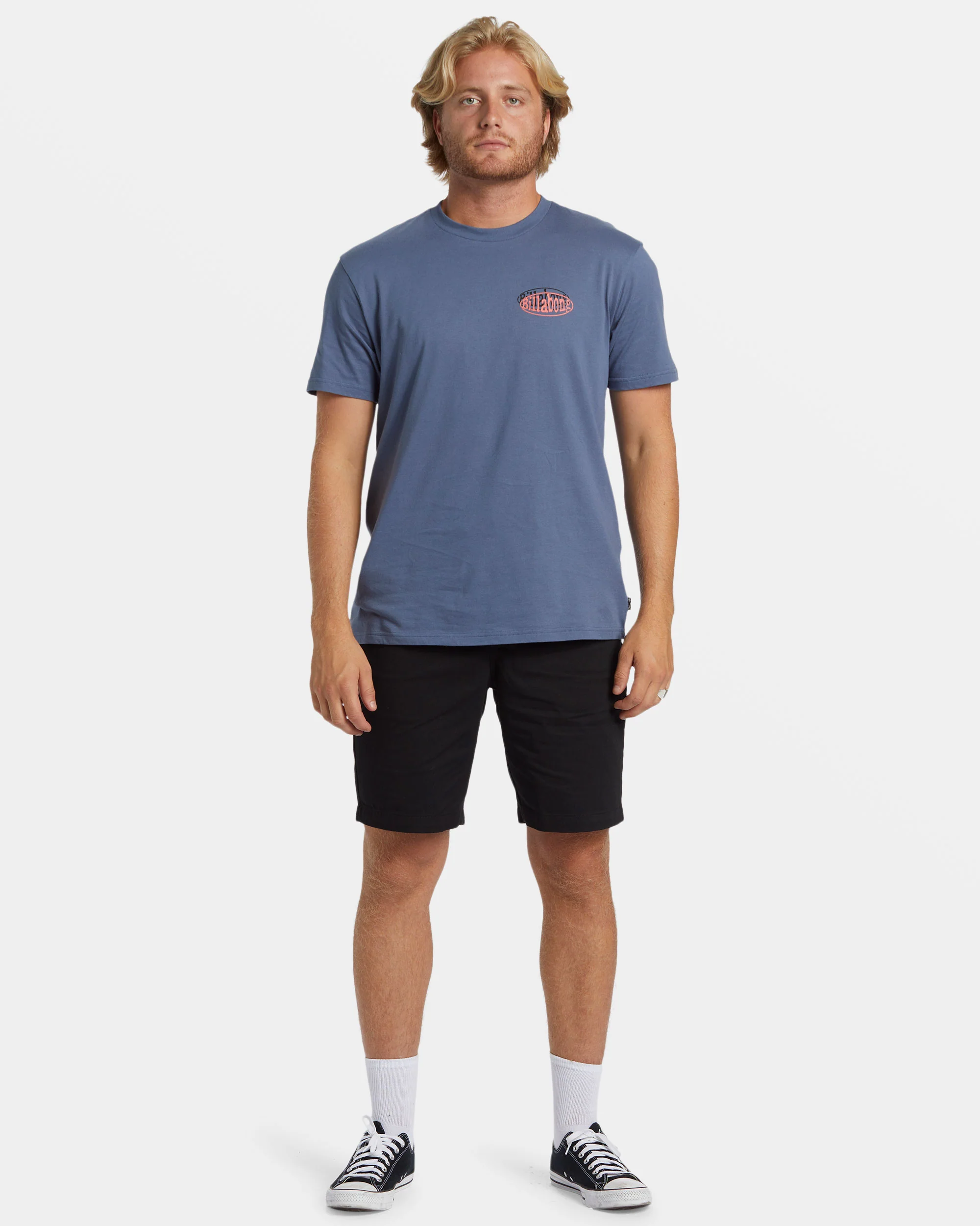Billabong Segment T-Shirt - Slate Blue -Biliabong Outlet