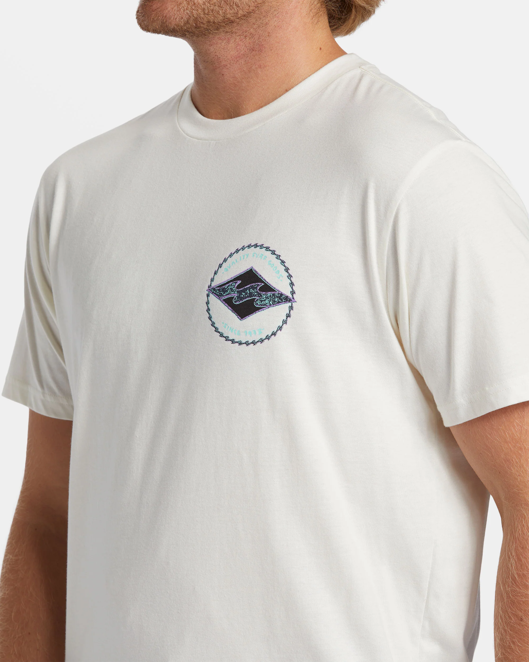 Billabong Rotor Diamond T-Shirt - Off White -Biliabong Outlet