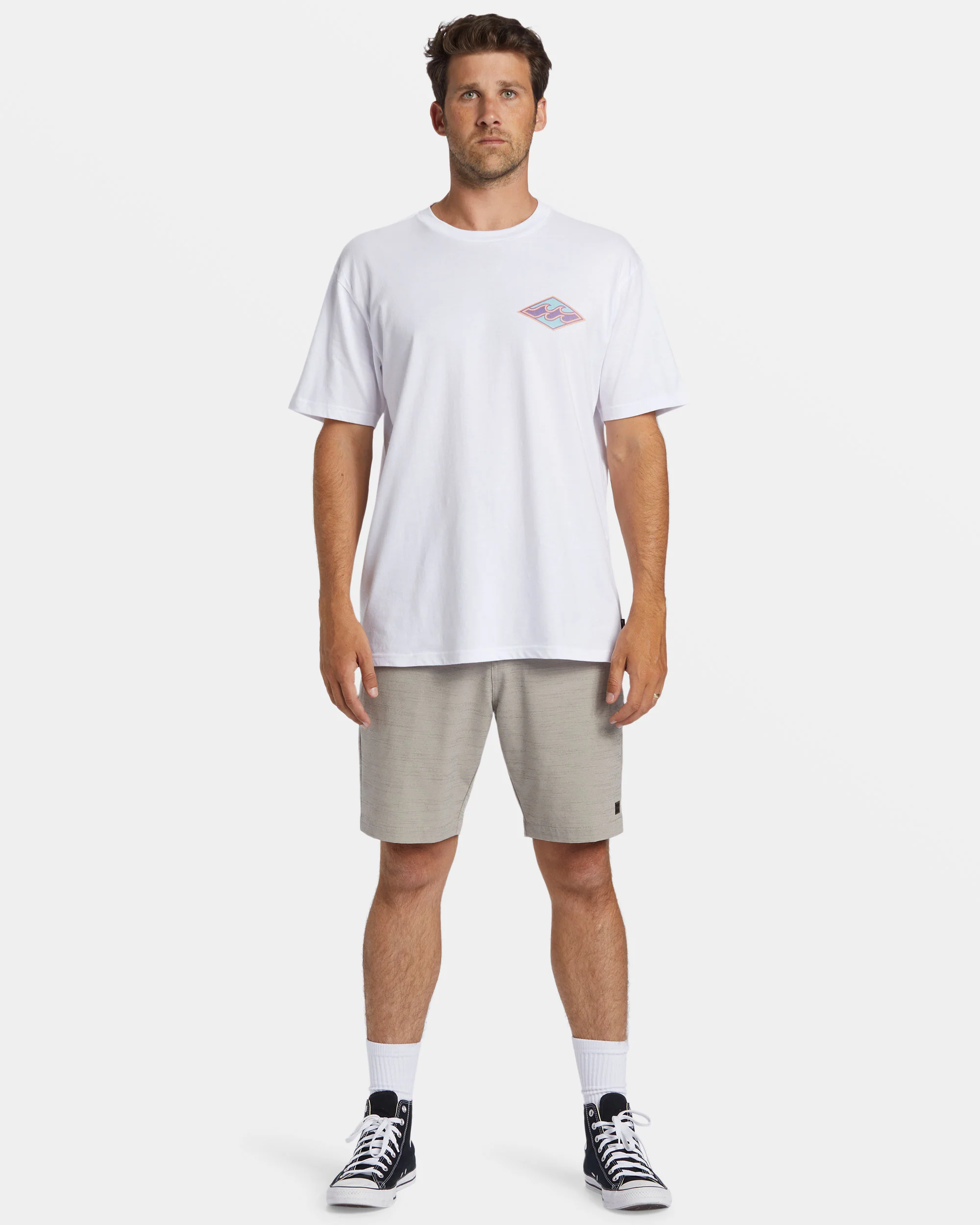 Billabong Crayon Wave T-Shirt - White -Biliabong Outlet