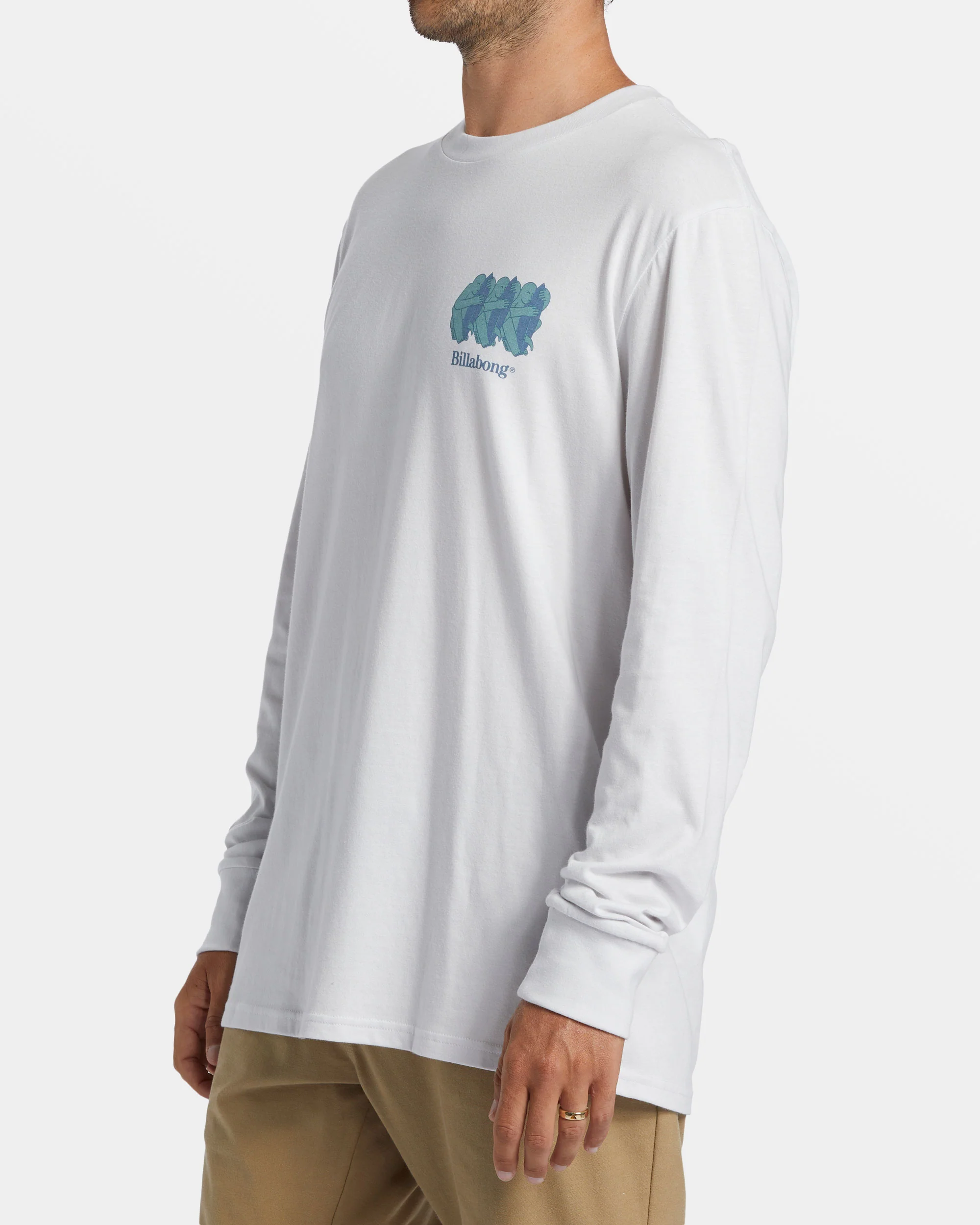 Billabong Spiritual Long Sleeve T-shirt - Fog -Biliabong Outlet