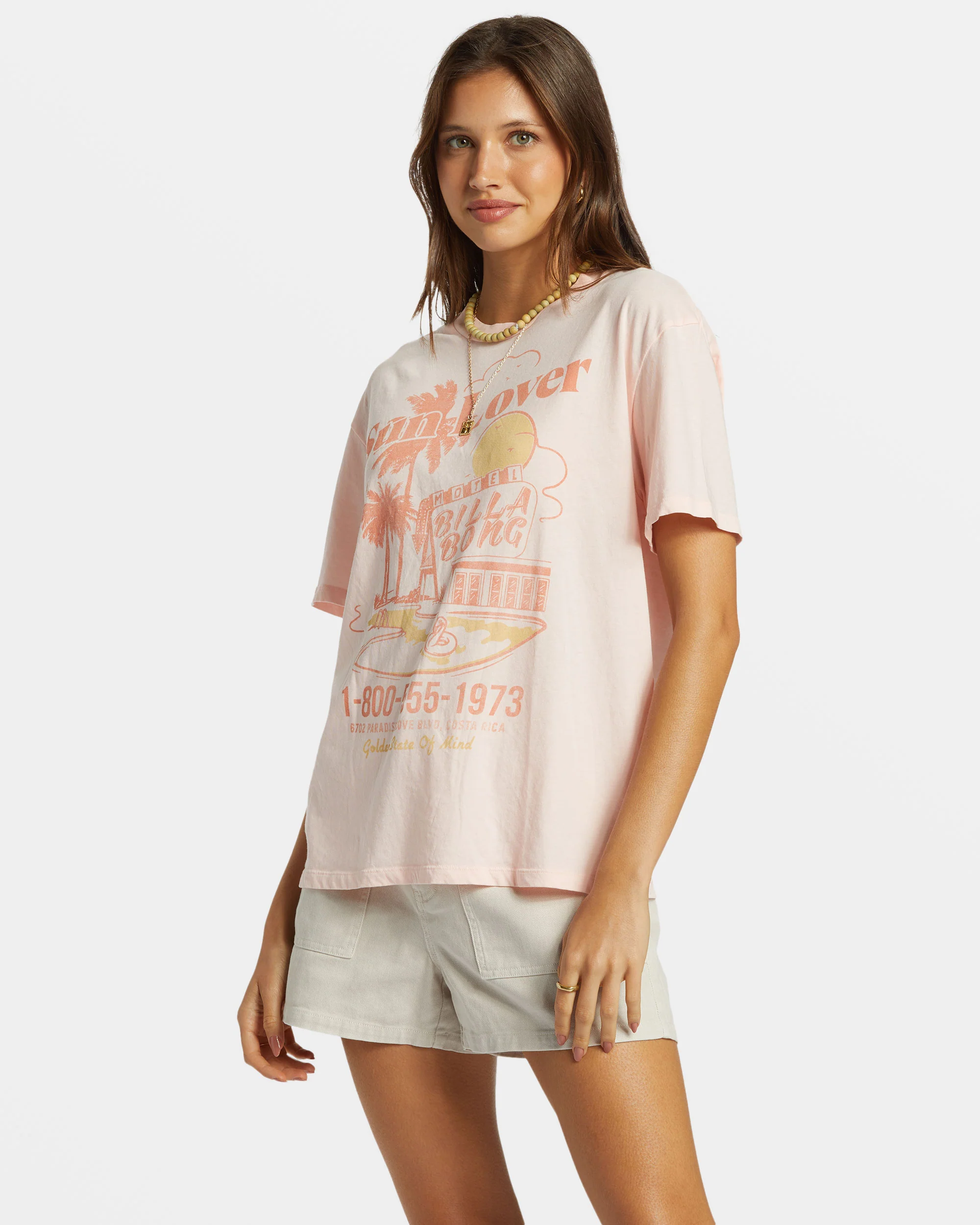 Billabong Golden State T-Shirt - Feelin Peachy -Biliabong Outlet