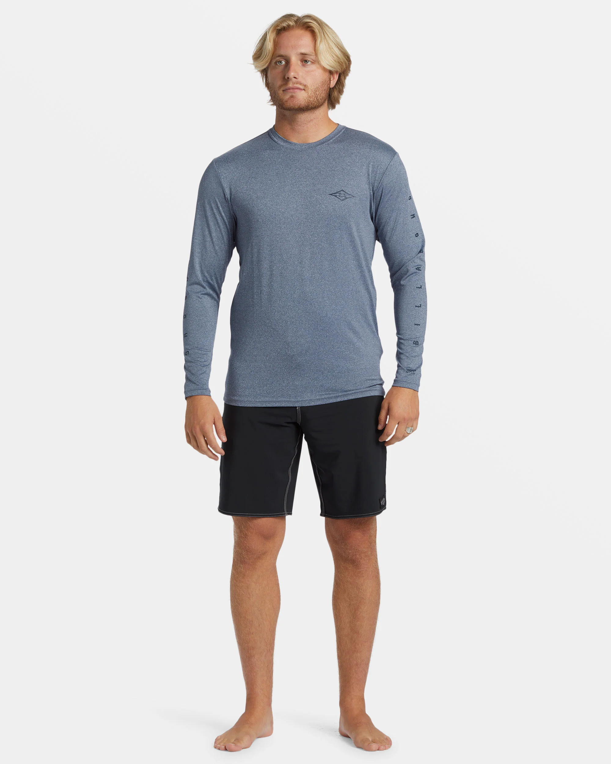 Billabong Unity Loose Fit Long Sleeve Surf Tee - Navy Heather -Biliabong Outlet