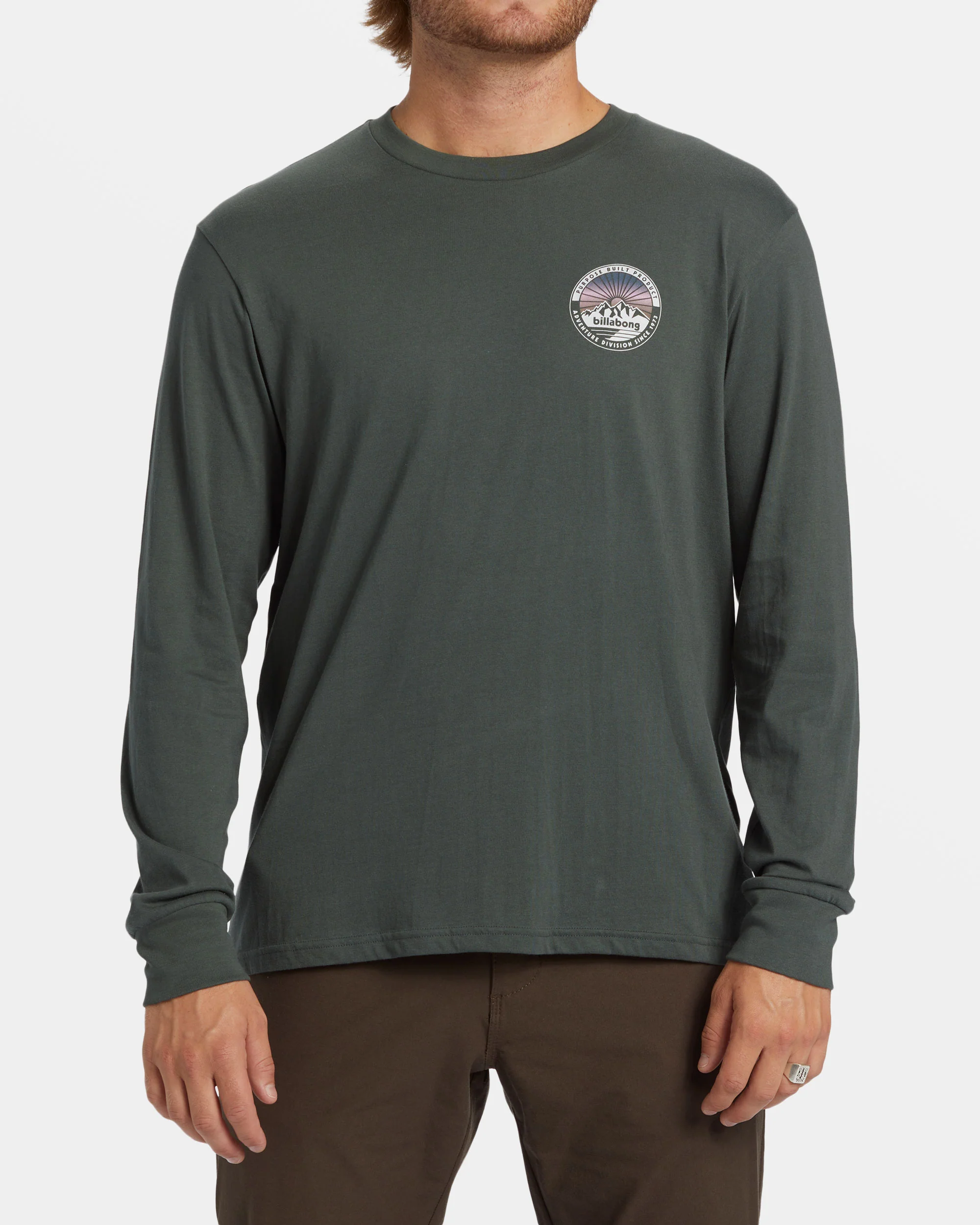 Billabong Rockies Long Sleeve T-shirt - Slate Green -Biliabong Outlet
