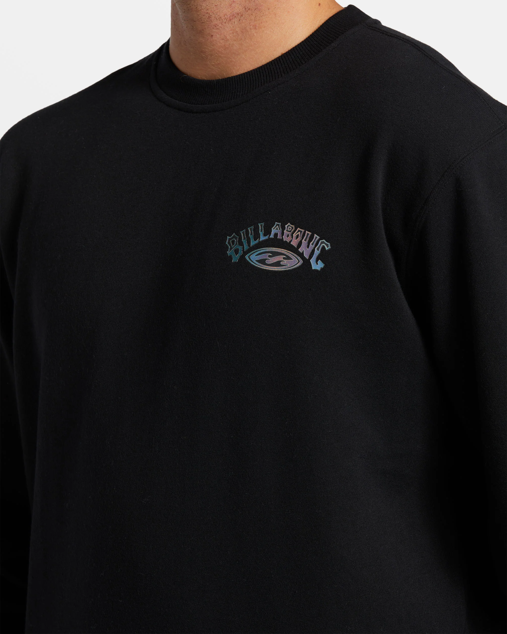 Billabong Short Sands Crewneck Sweatshirt - Black -Biliabong Outlet