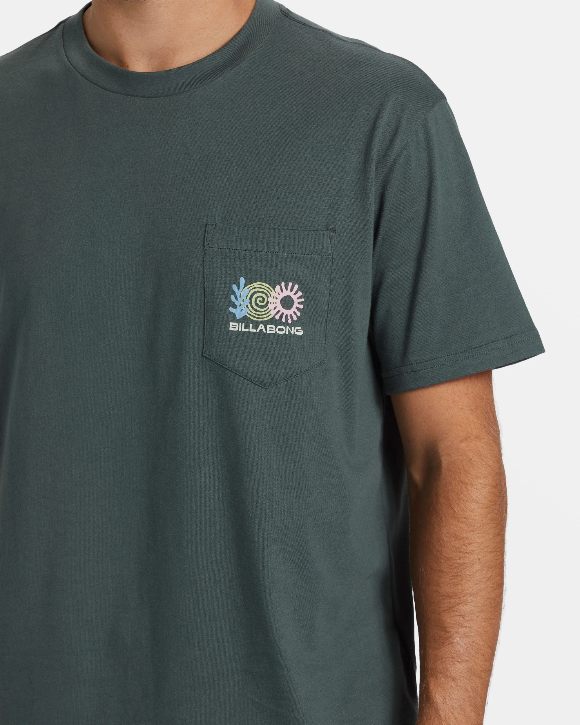 Billabong Troppo Pocket T-shirt - Slate Green -Biliabong Outlet