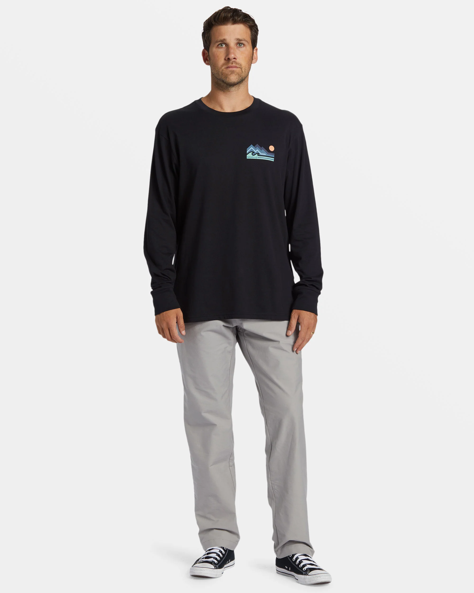 Billabong Range Long Sleeve T-shirt - Black -Biliabong Outlet