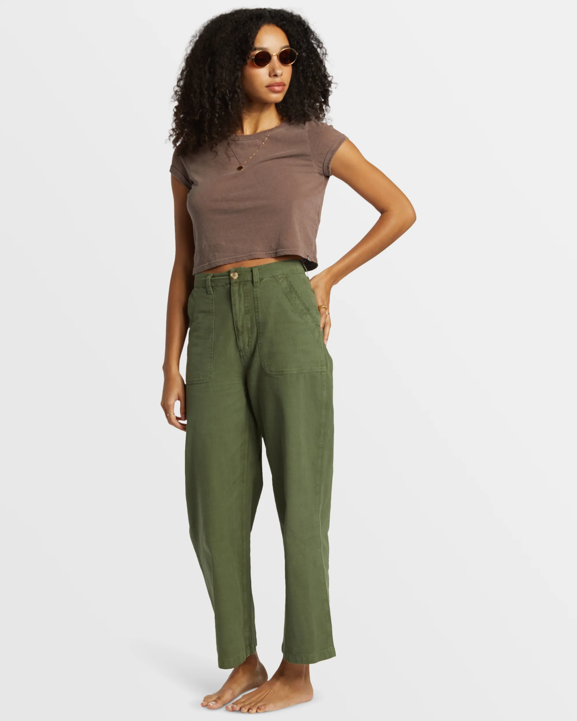 Billabong Stay Grounded Straight-Leg Pants - Treehugger -Biliabong Outlet