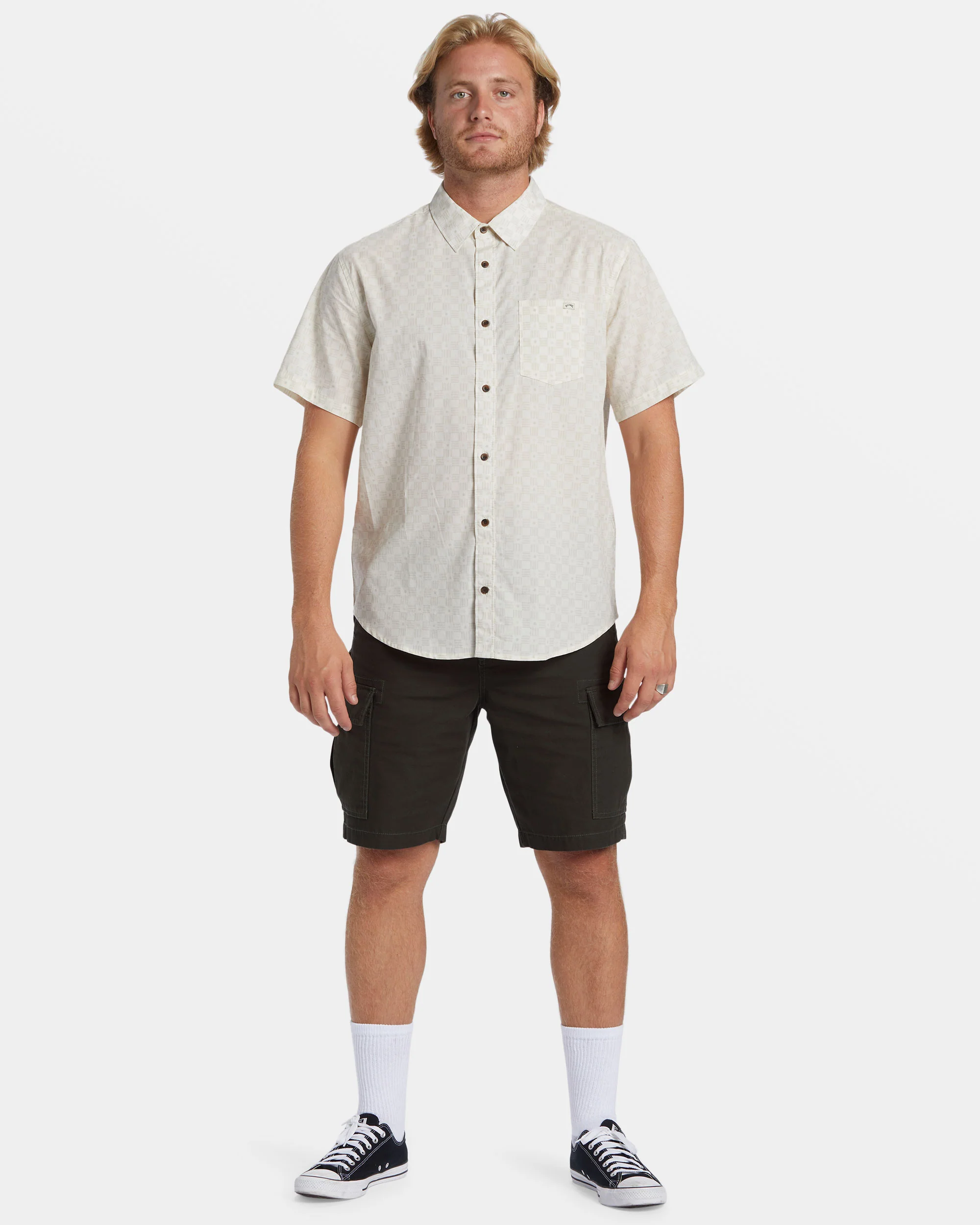 Billabong Sundays Mini Short Sleeve Shirt - Taupe -Biliabong Outlet