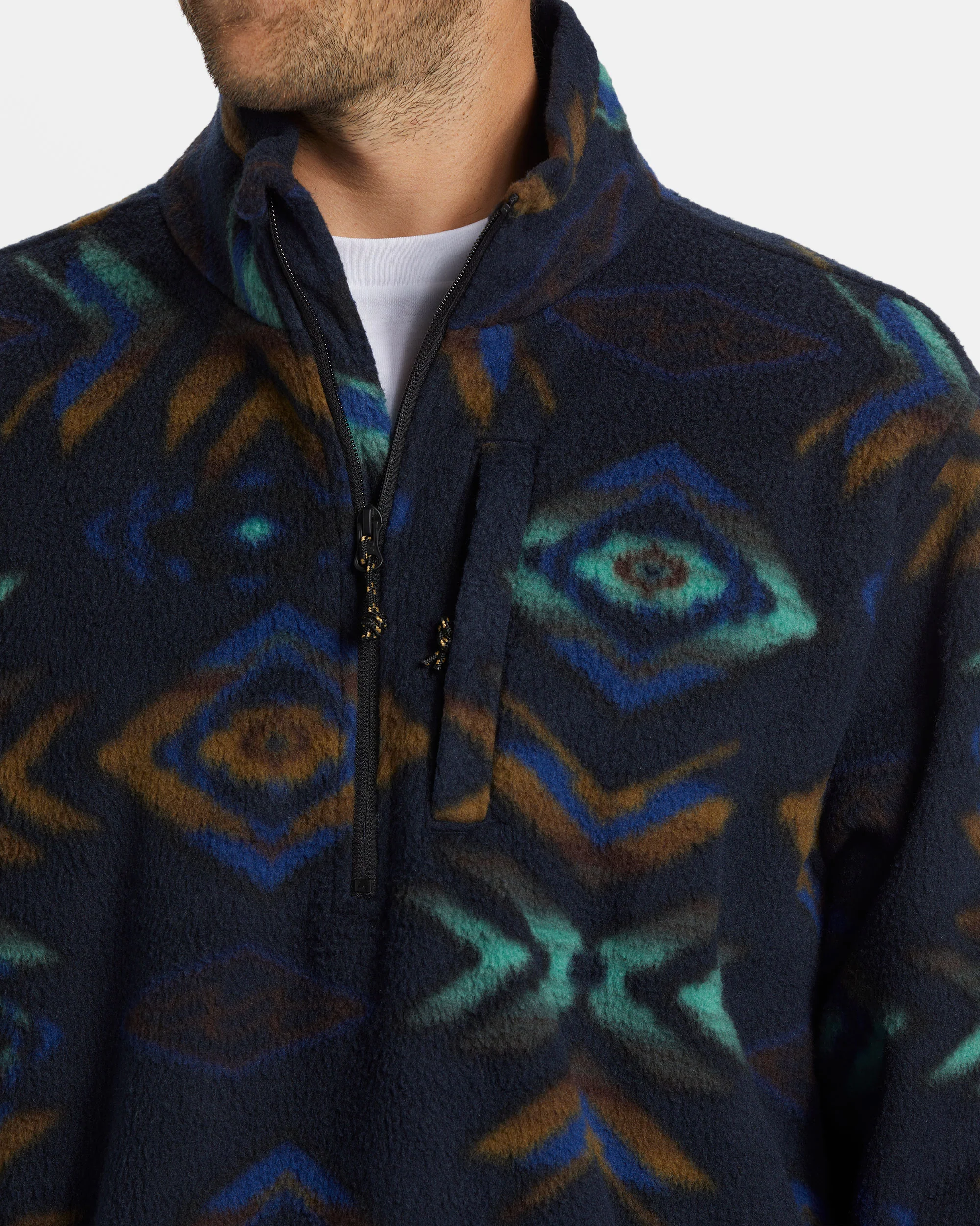Billabong Boundary Polar Fleece Half Zip Pullover - Navy -Biliabong Outlet