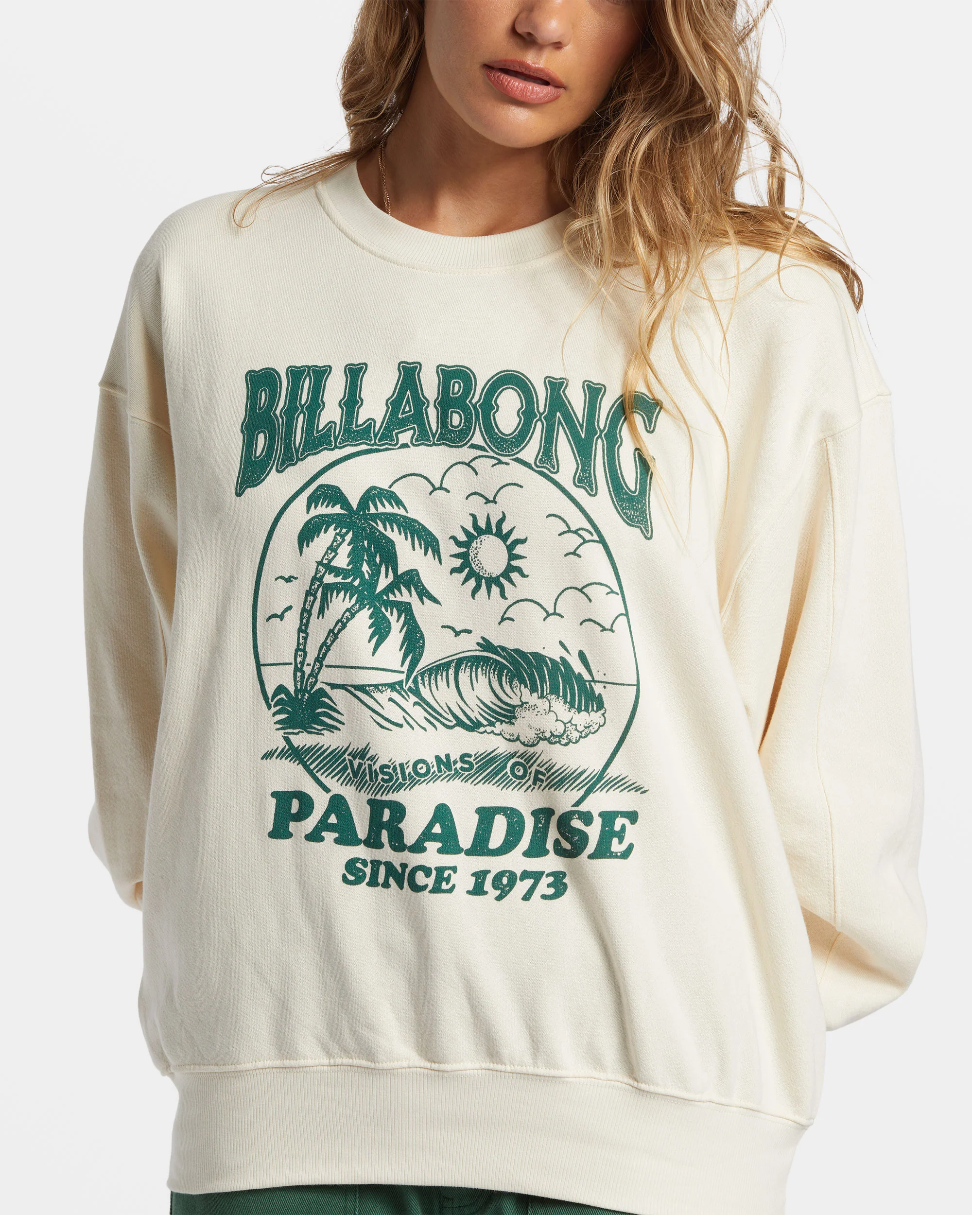 Billabong Fresh Take Pullover Sweatshirt - White Cap -Biliabong Outlet
