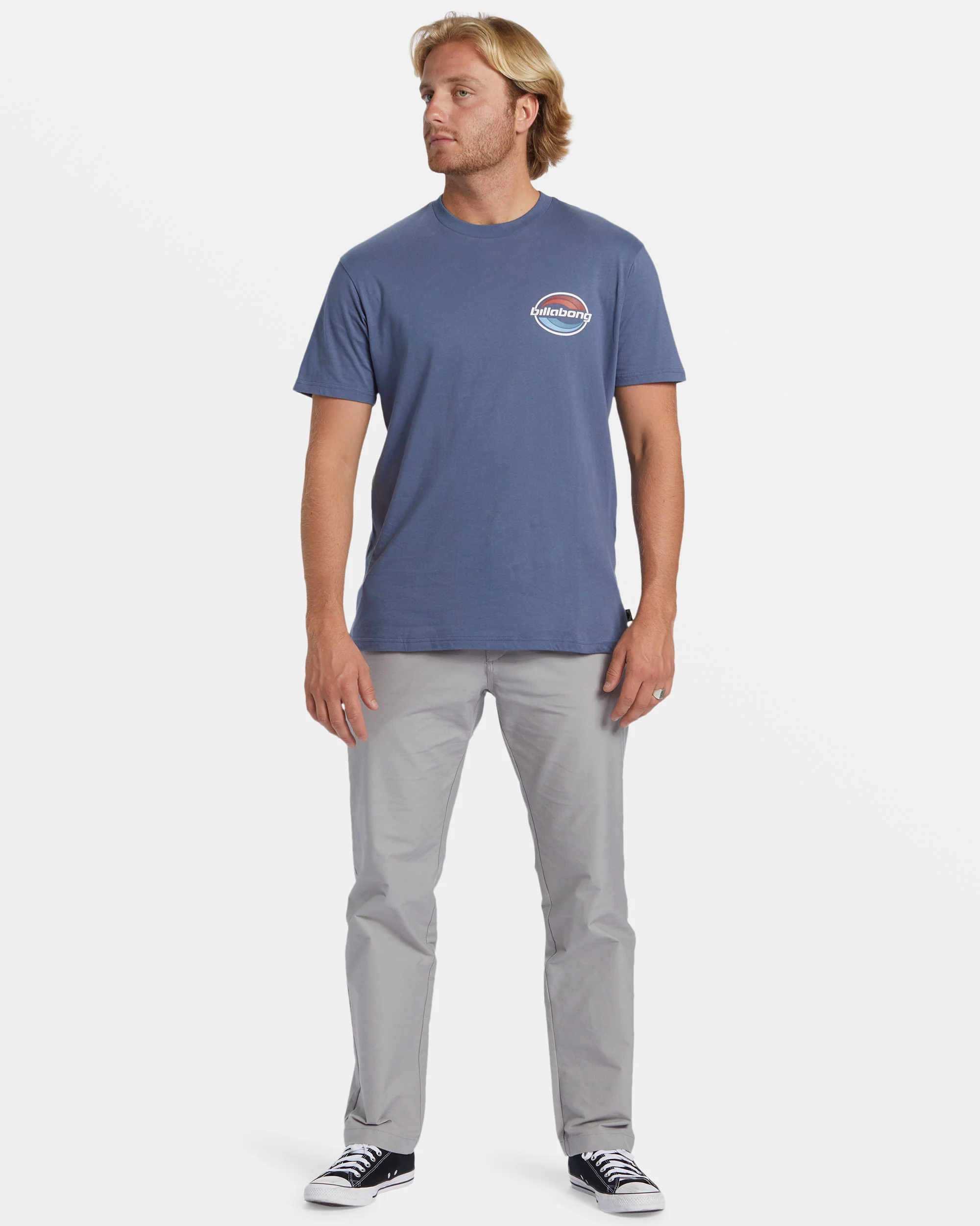 Billabong Walled T-Shirt - Slate Blue -Biliabong Outlet