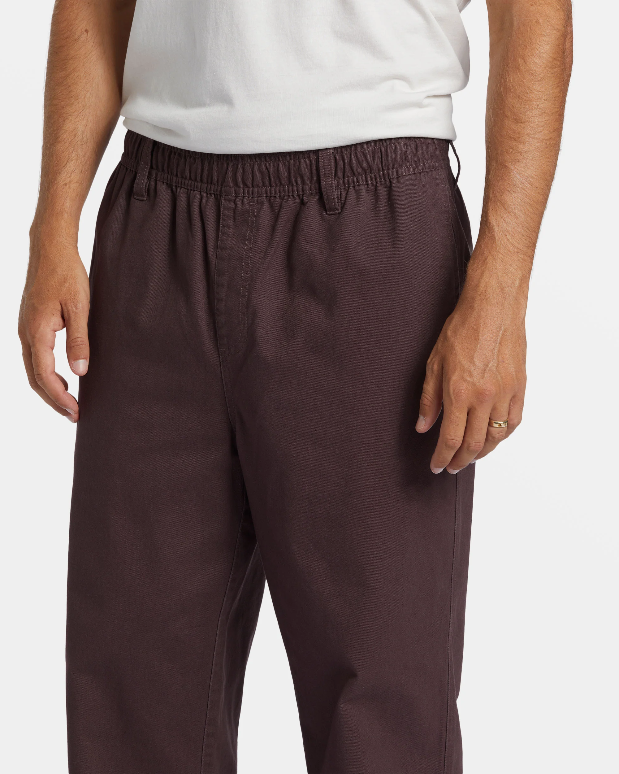 Billabong Larry Elastic Waist Pants - Plum -Biliabong Outlet