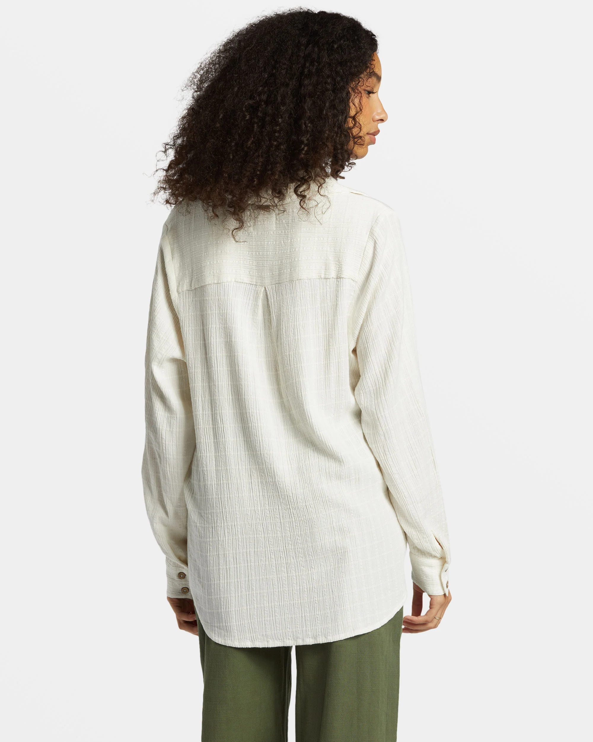 Billabong Swell Long Sleeve Shirt - Salt Crystal -Biliabong Outlet