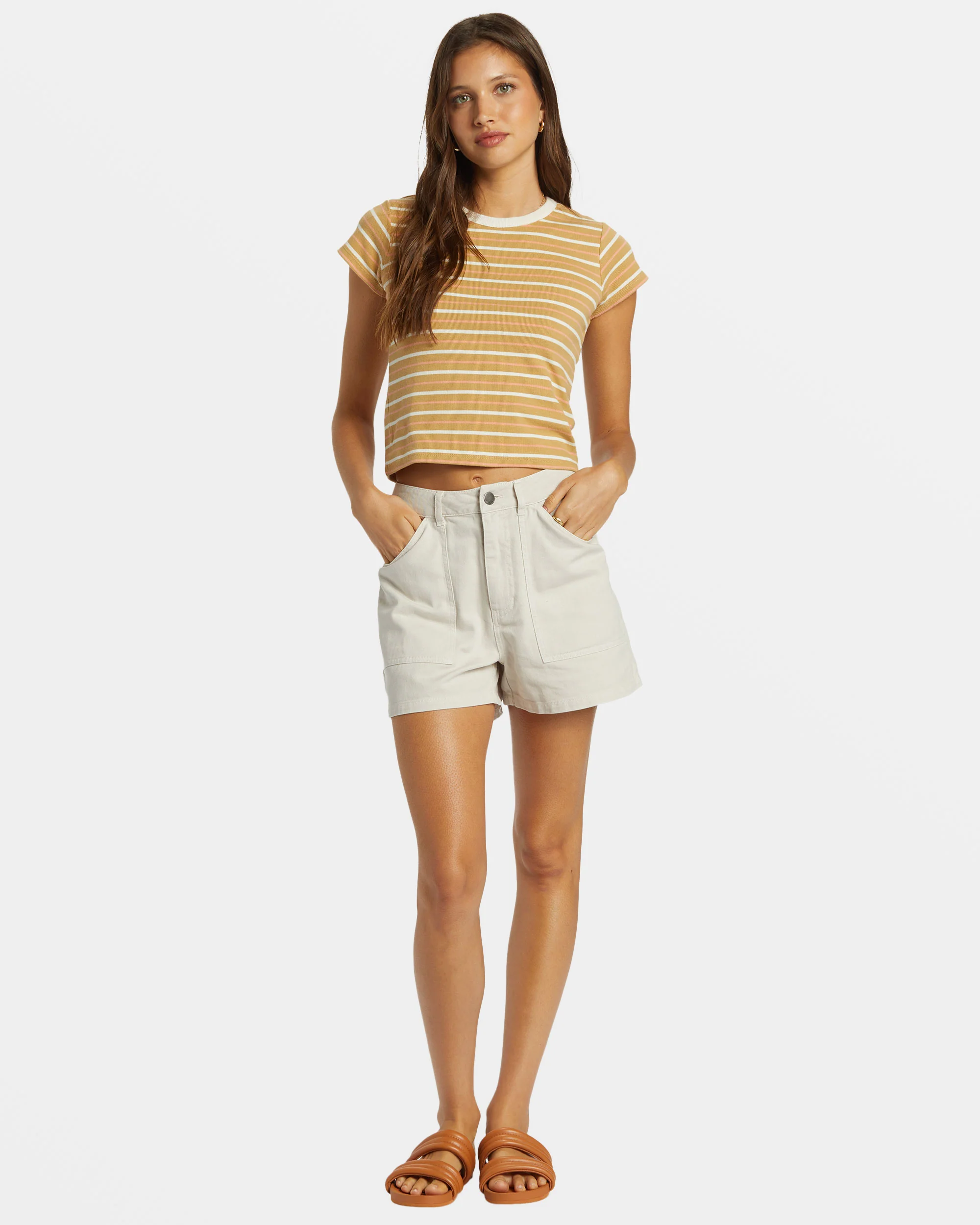 Billabong Feelin It T-Shirt - Hemp 2 -Biliabong Outlet