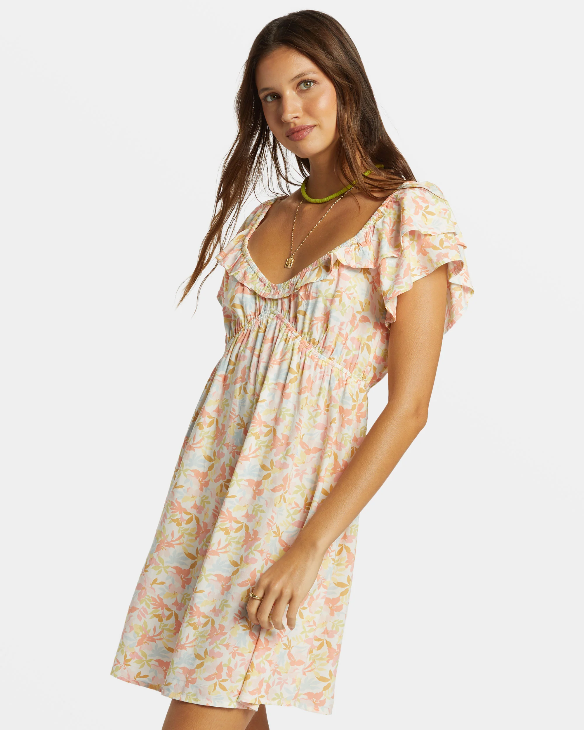 Billabong Enchant Me Mini Dress - Salt Crystal -Biliabong Outlet