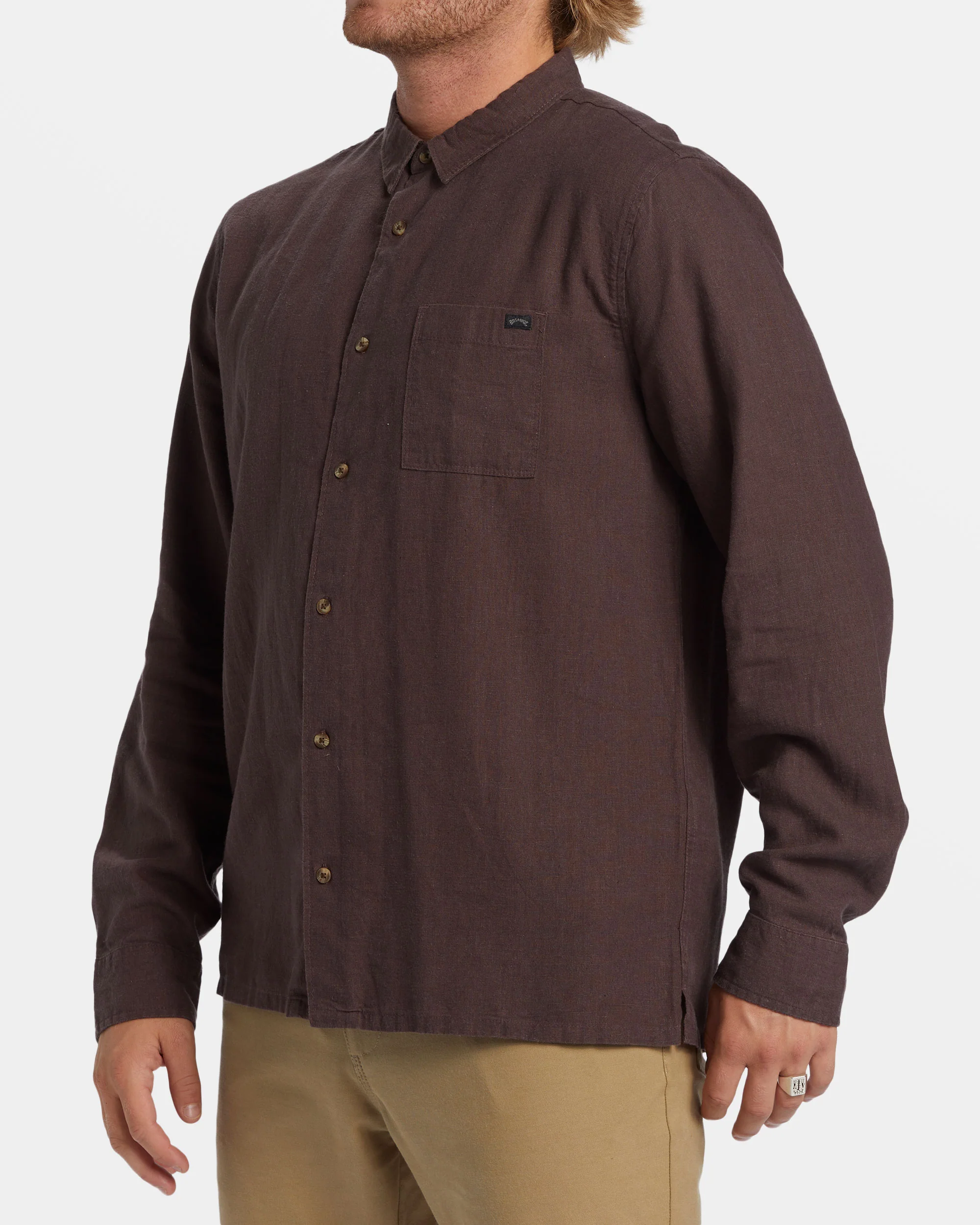 Billabong Ricardo Long Sleeve Shirt - Plum -Biliabong Outlet