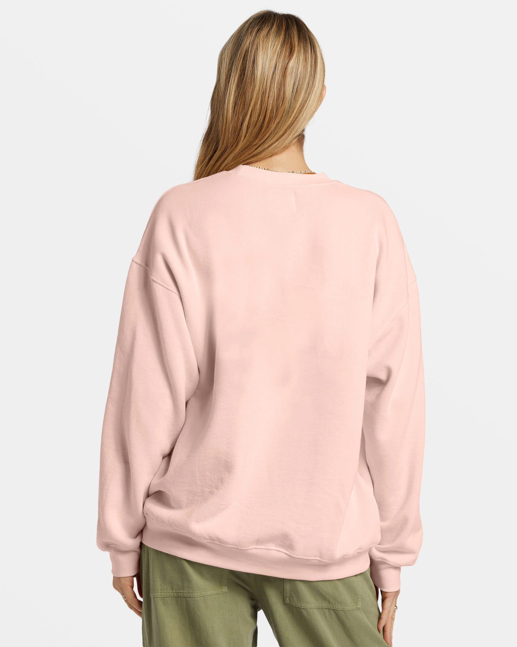 Billabong Ride In Oversized Crewneck Sweatshirt - Feelin Peachy -Biliabong Outlet
