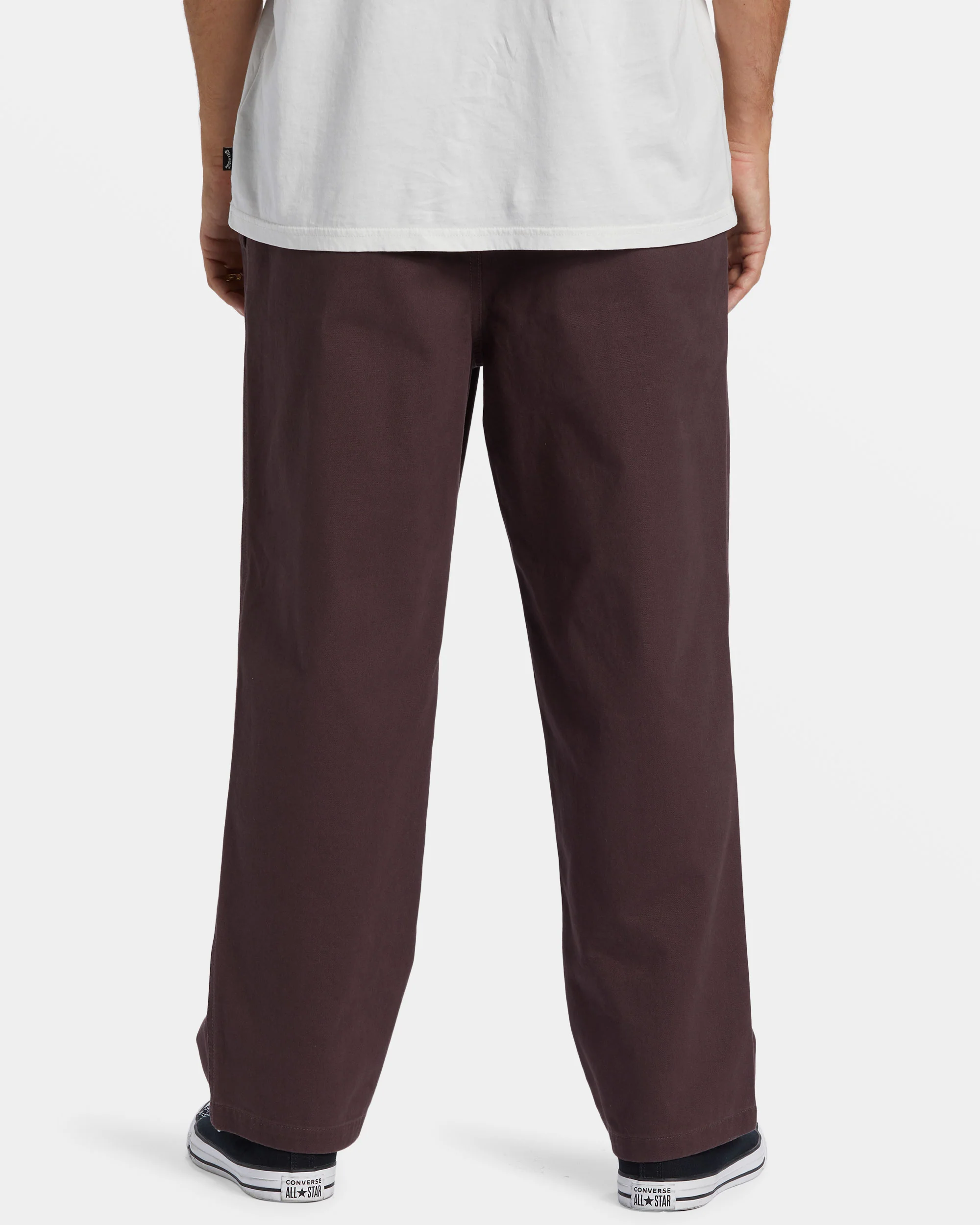 Billabong Larry Elastic Waist Pants - Plum -Biliabong Outlet