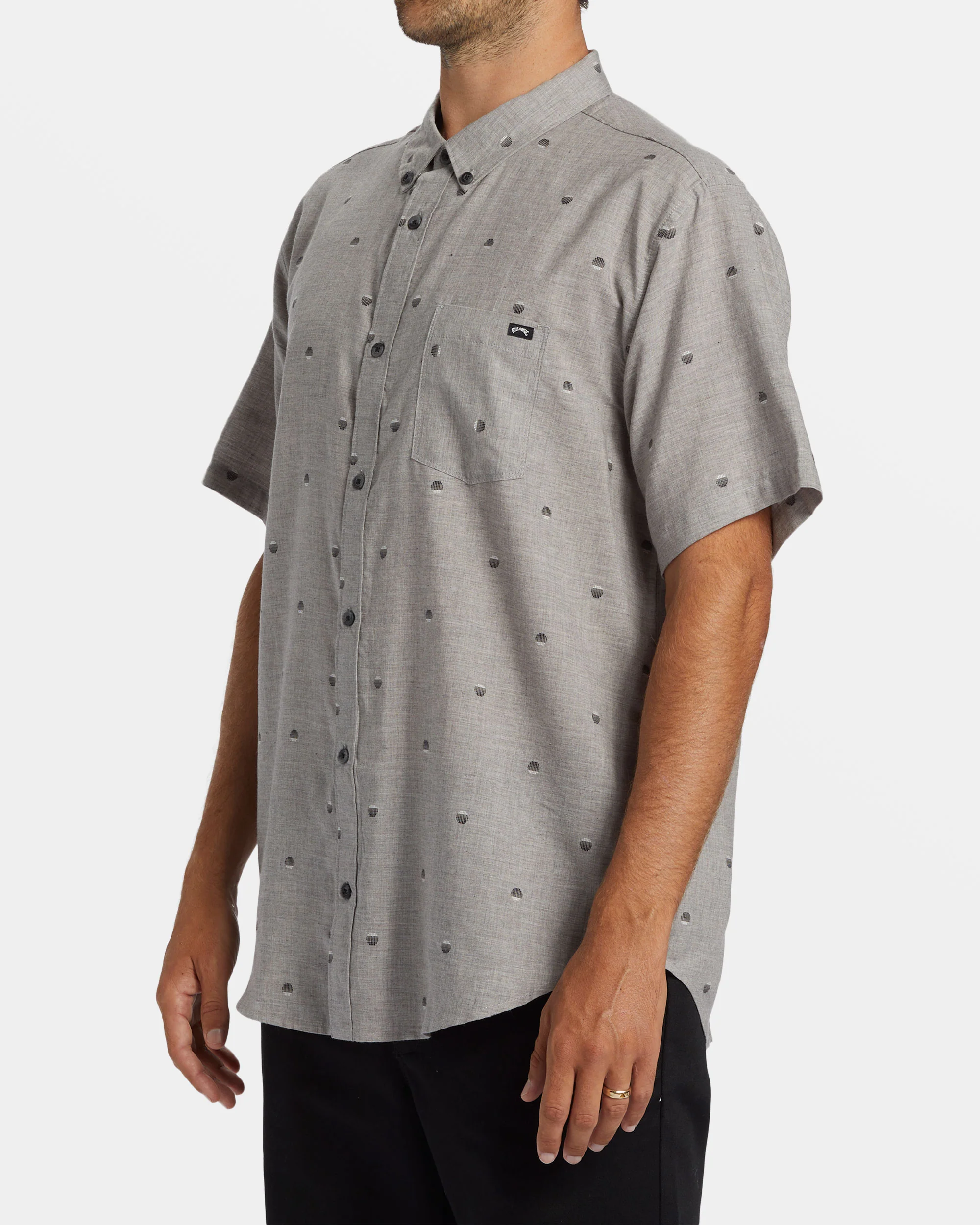 Billabong All Day Jacquard Short Sleeve Shirt - Alloy -Biliabong Outlet