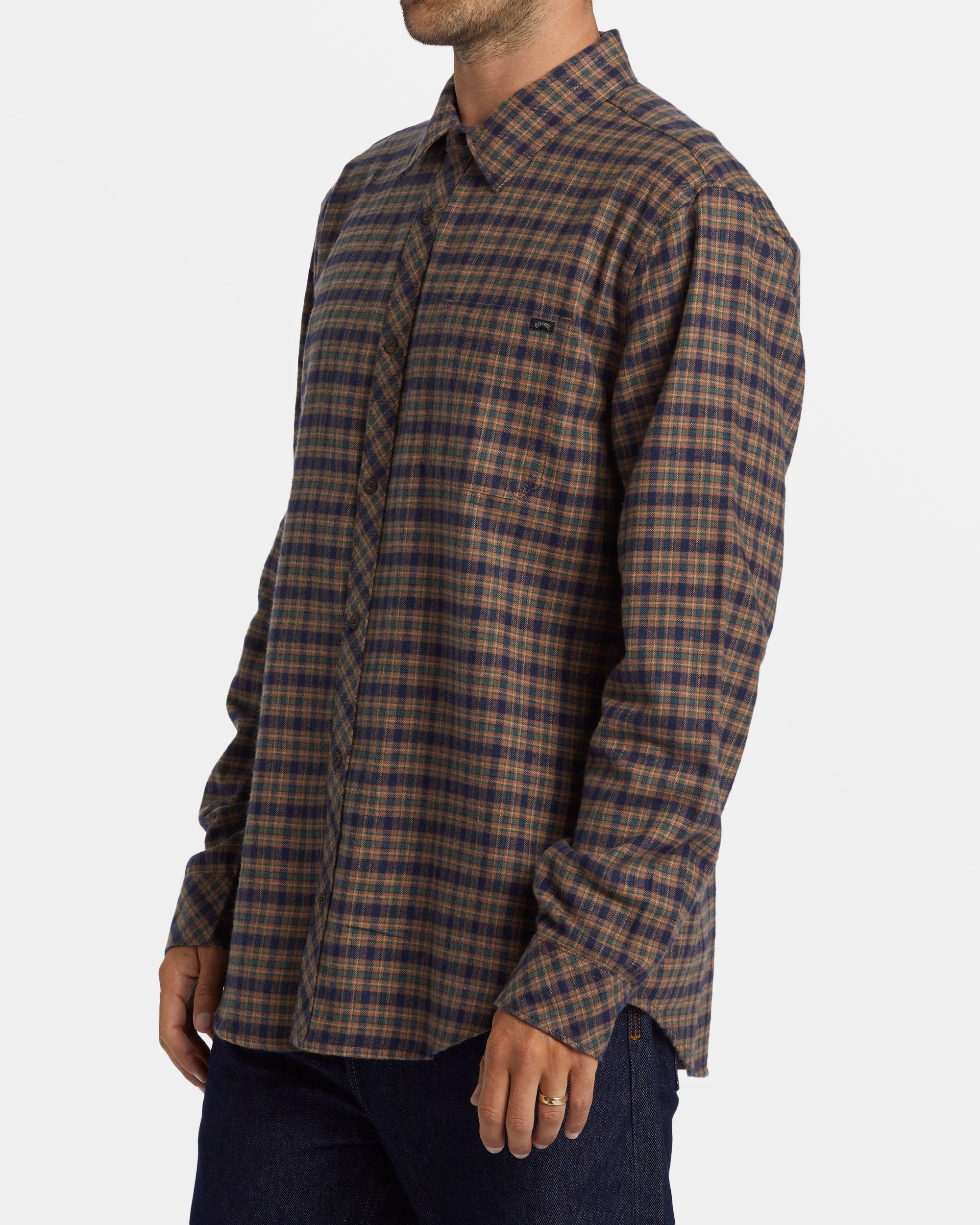 Billabong Coastline Flannel Shirt - Deep Royal -Biliabong Outlet
