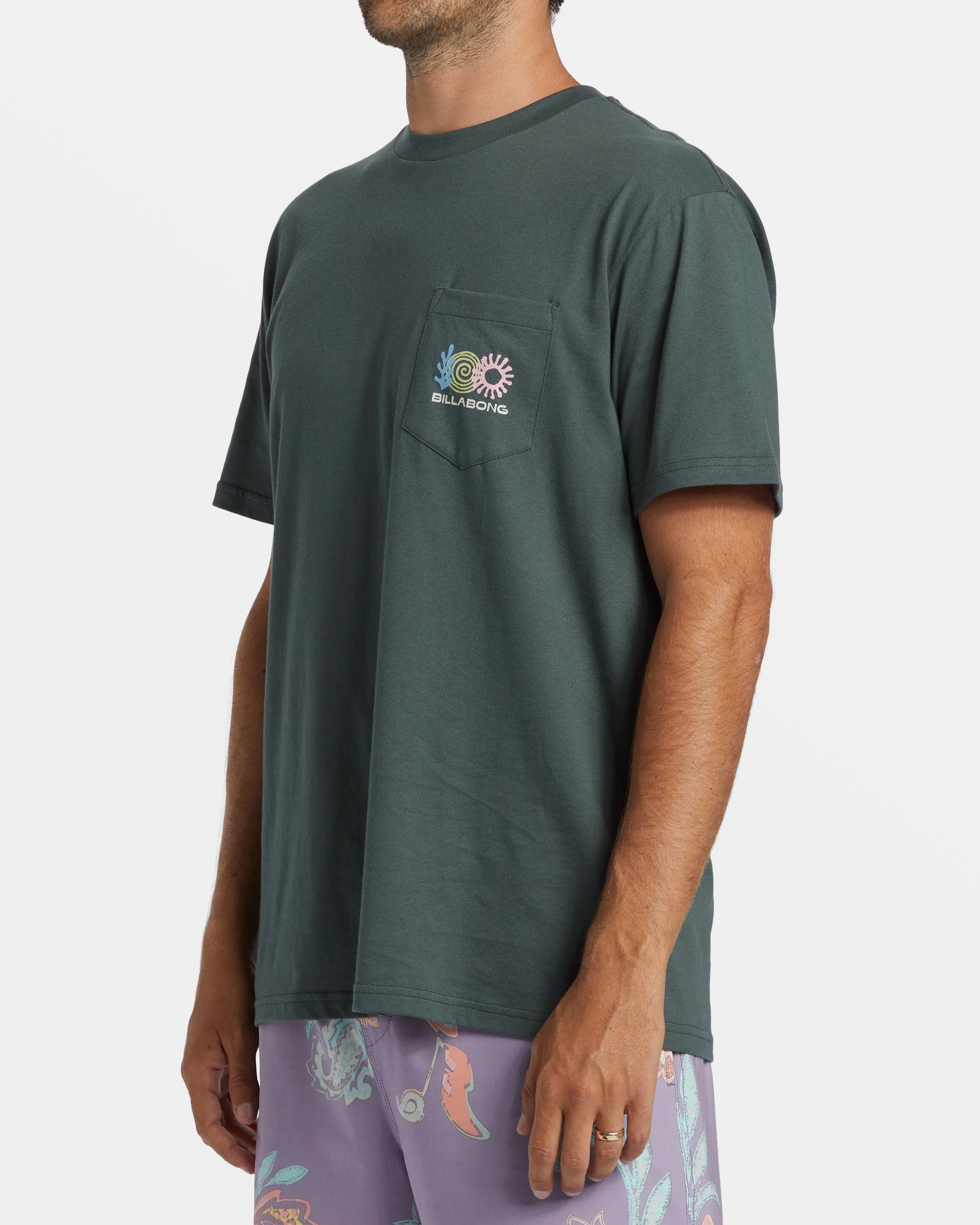 Billabong Troppo Pocket T-shirt - Slate Green -Biliabong Outlet