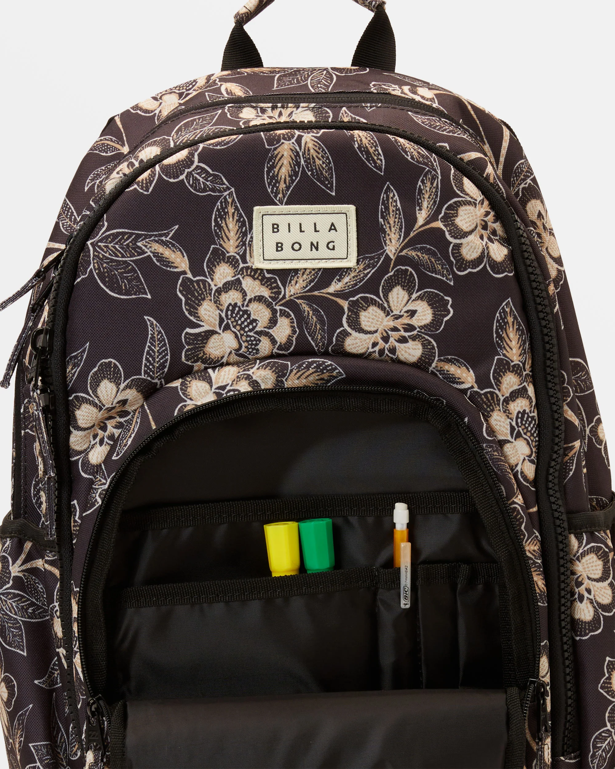 Billabong Roadie Backpack - Black White | Billabong Backpack -Biliabong Outlet