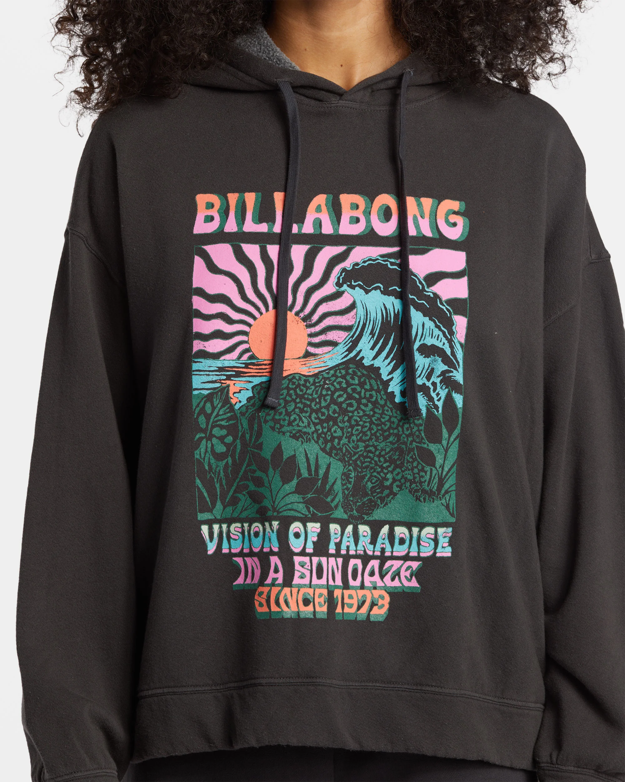 Billabong Keep It Up Pullover Hoodie - Black Sands -Biliabong Outlet