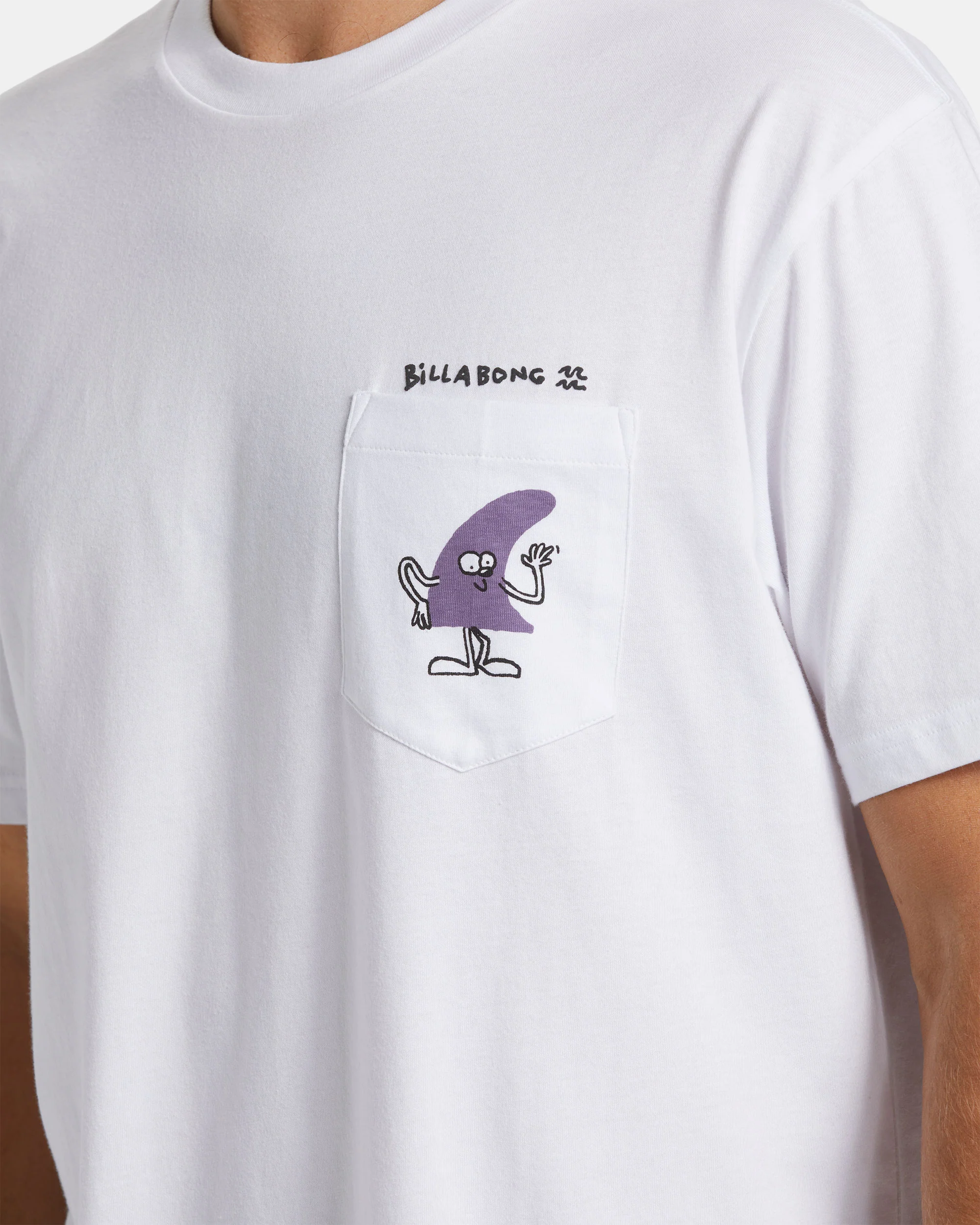 Billabong Funghi Pocket T-shirt - White -Biliabong Outlet
