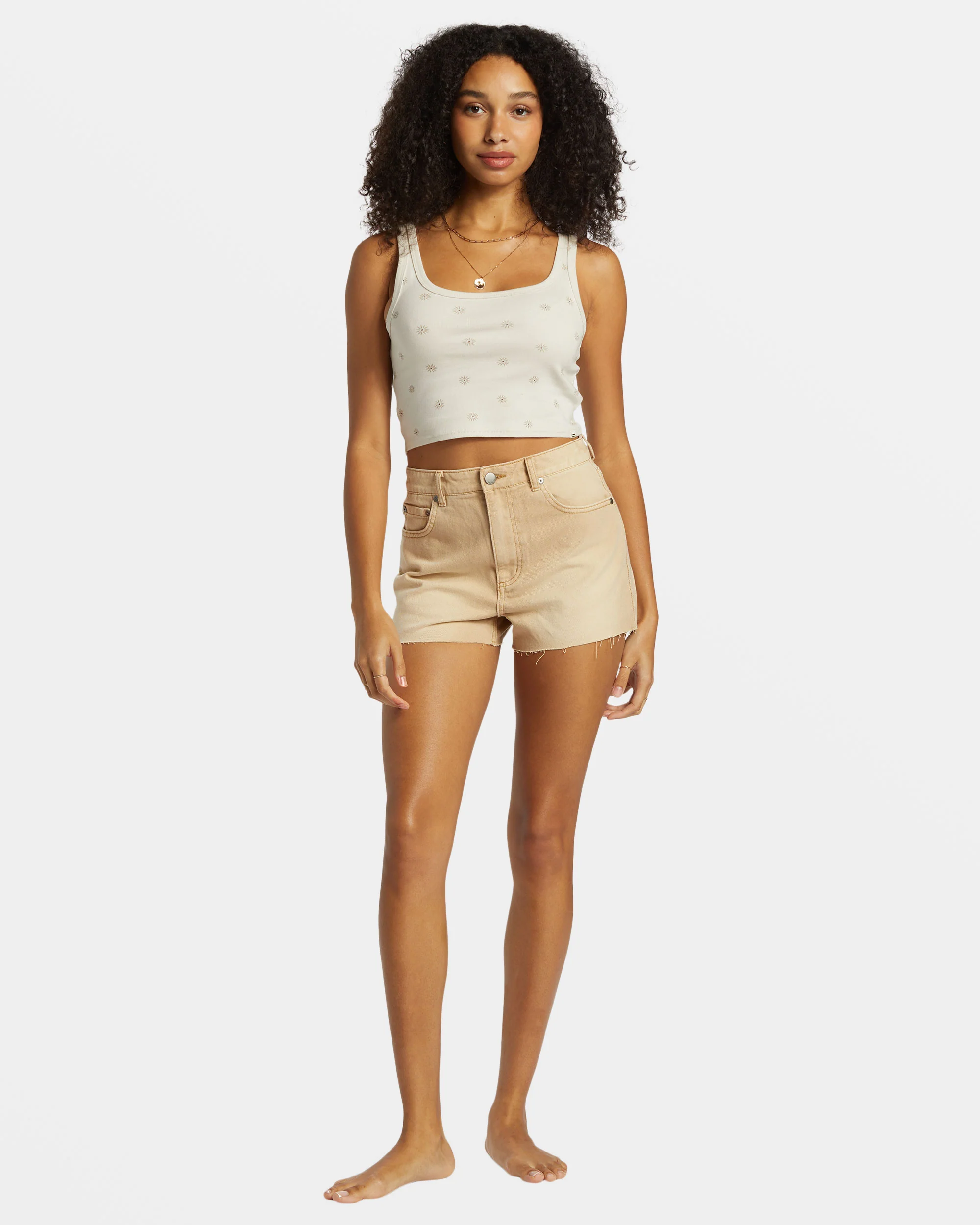 Billabong High Tides Denim Shorts - Khaki -Biliabong Outlet
