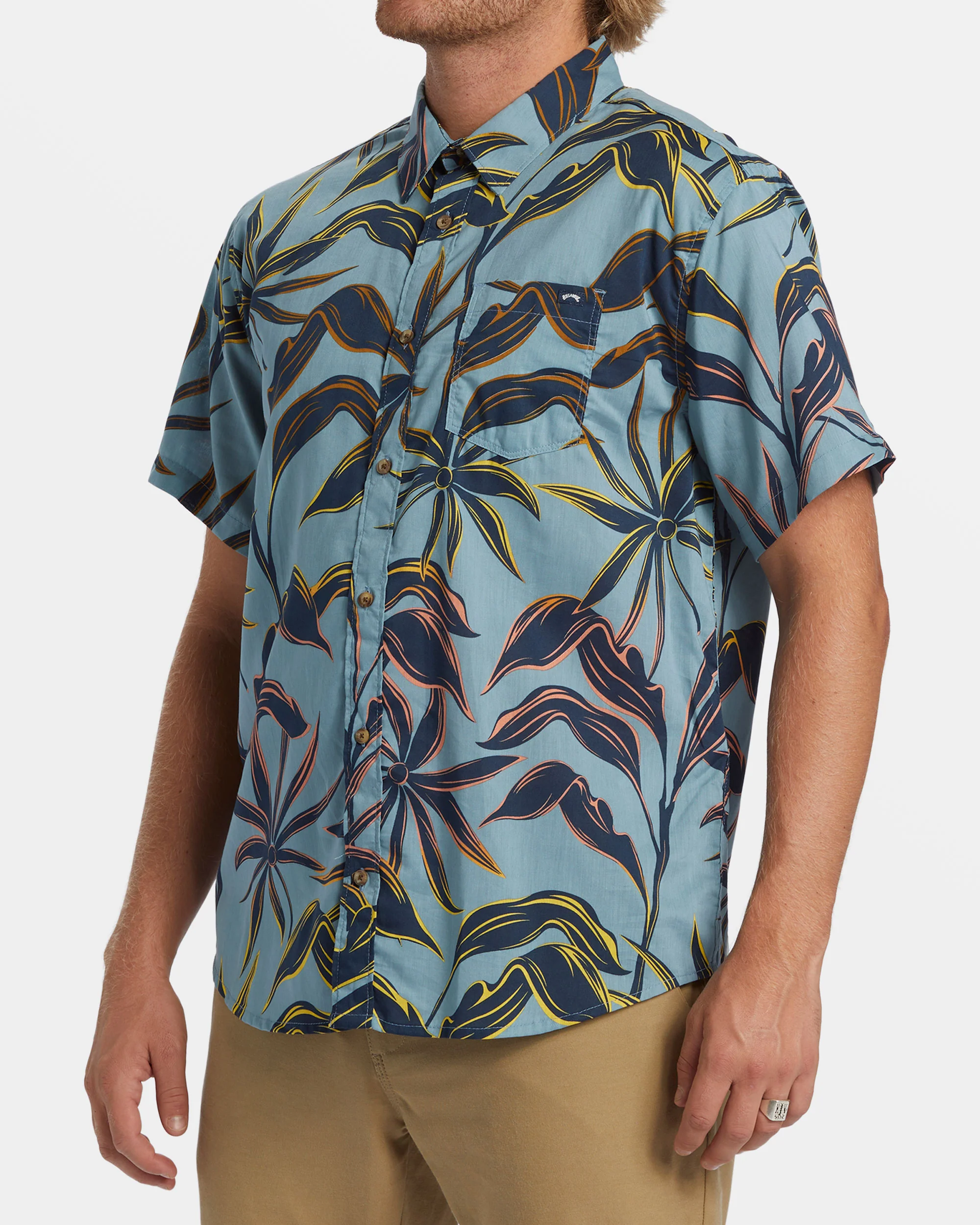 Billabong Sundays Short Sleeve Shirt - Washed Blue -Biliabong Outlet