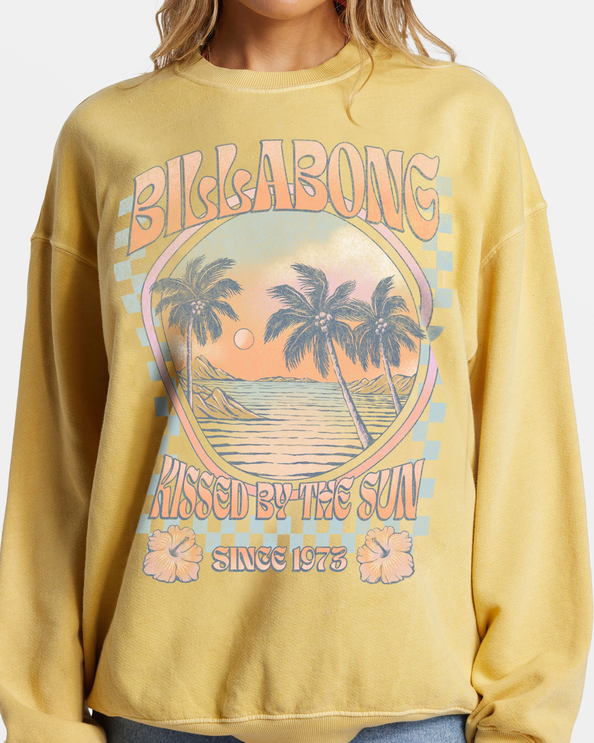 Billabong Ride In Oversized Crewneck Sweatshirt - Mellow Daze -Biliabong Outlet