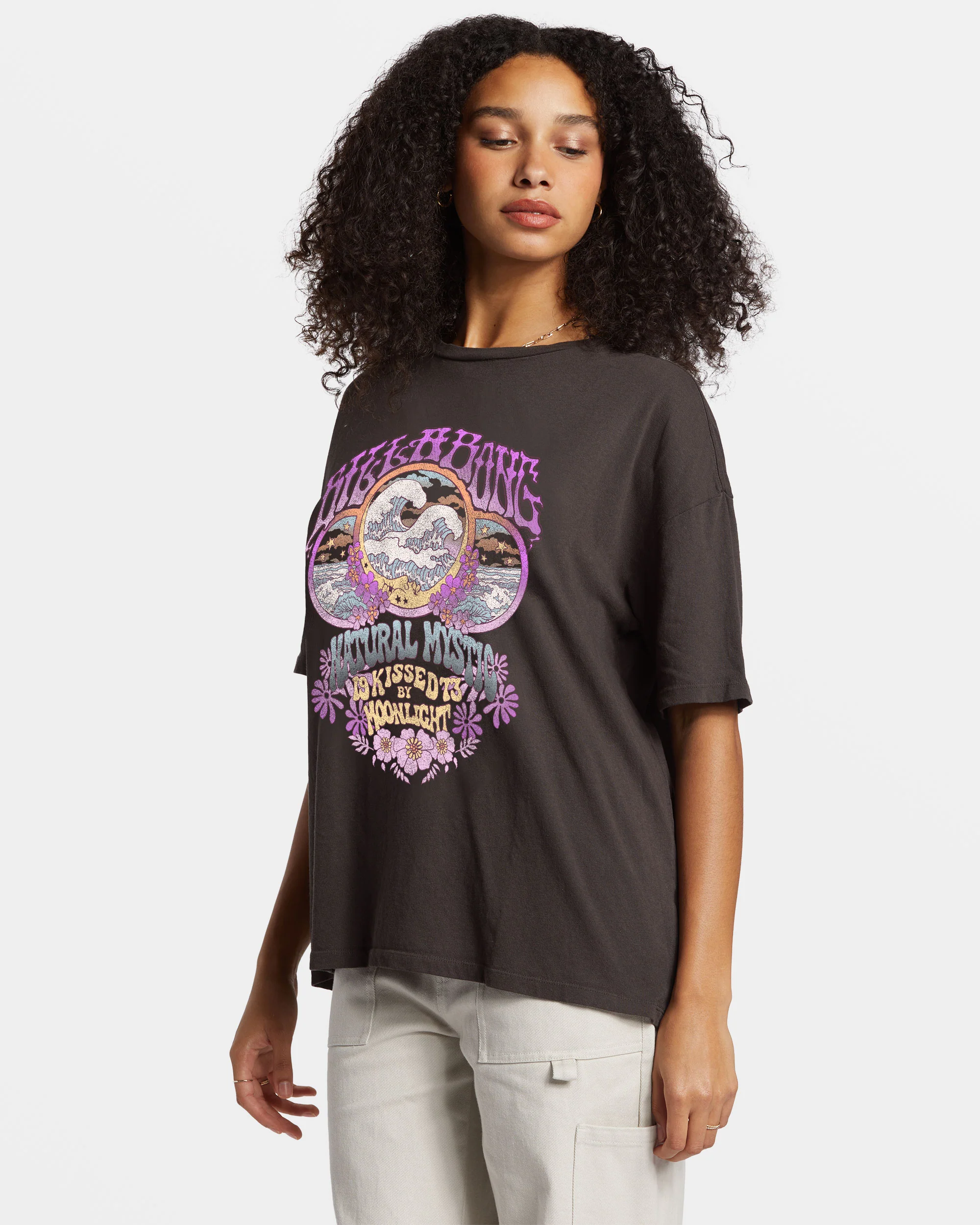 Billabong Natural Mystic T-Shirt - Off Black -Biliabong Outlet
