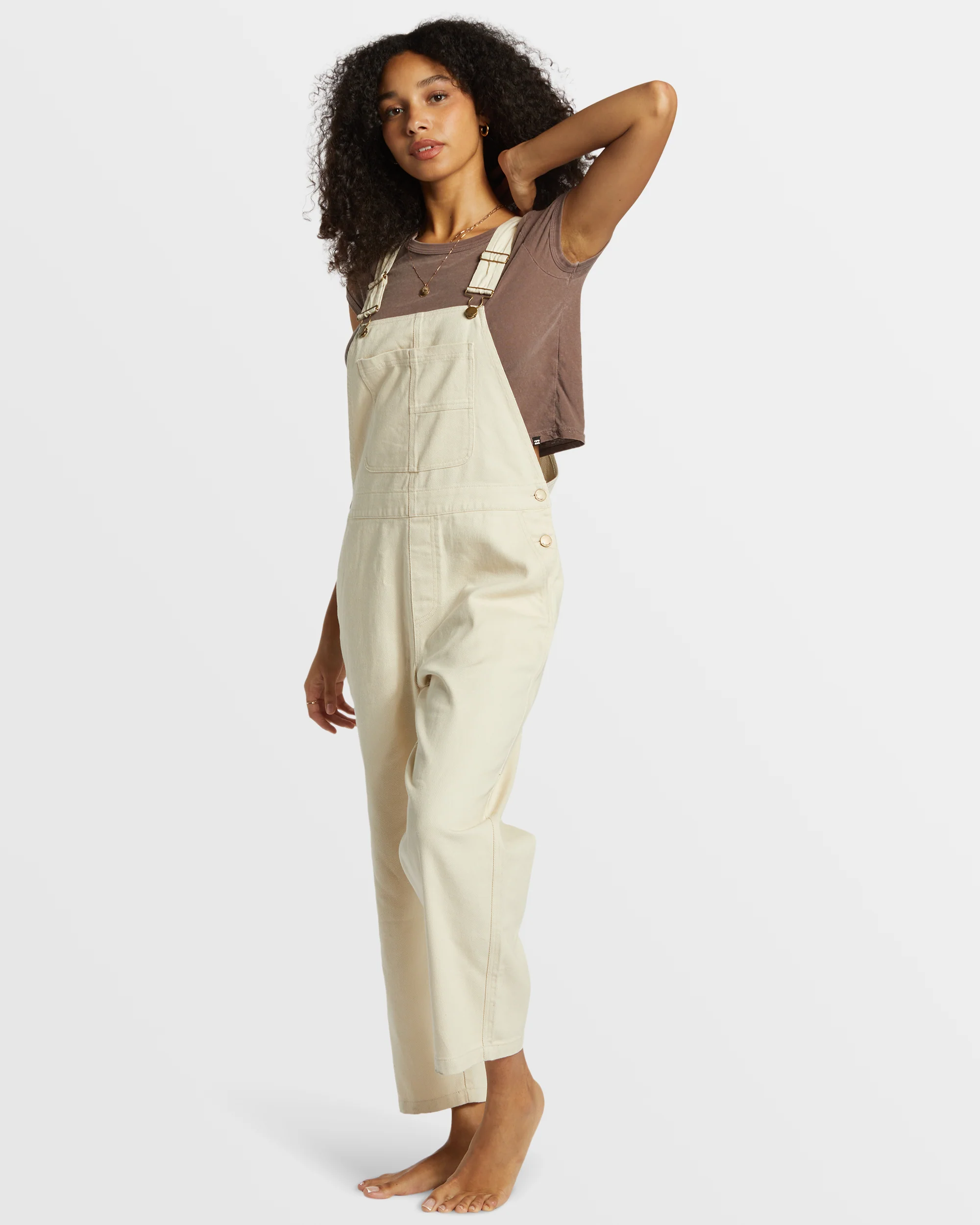 Billabong Sand Canyon Denim Overalls - White Cap -Biliabong Outlet