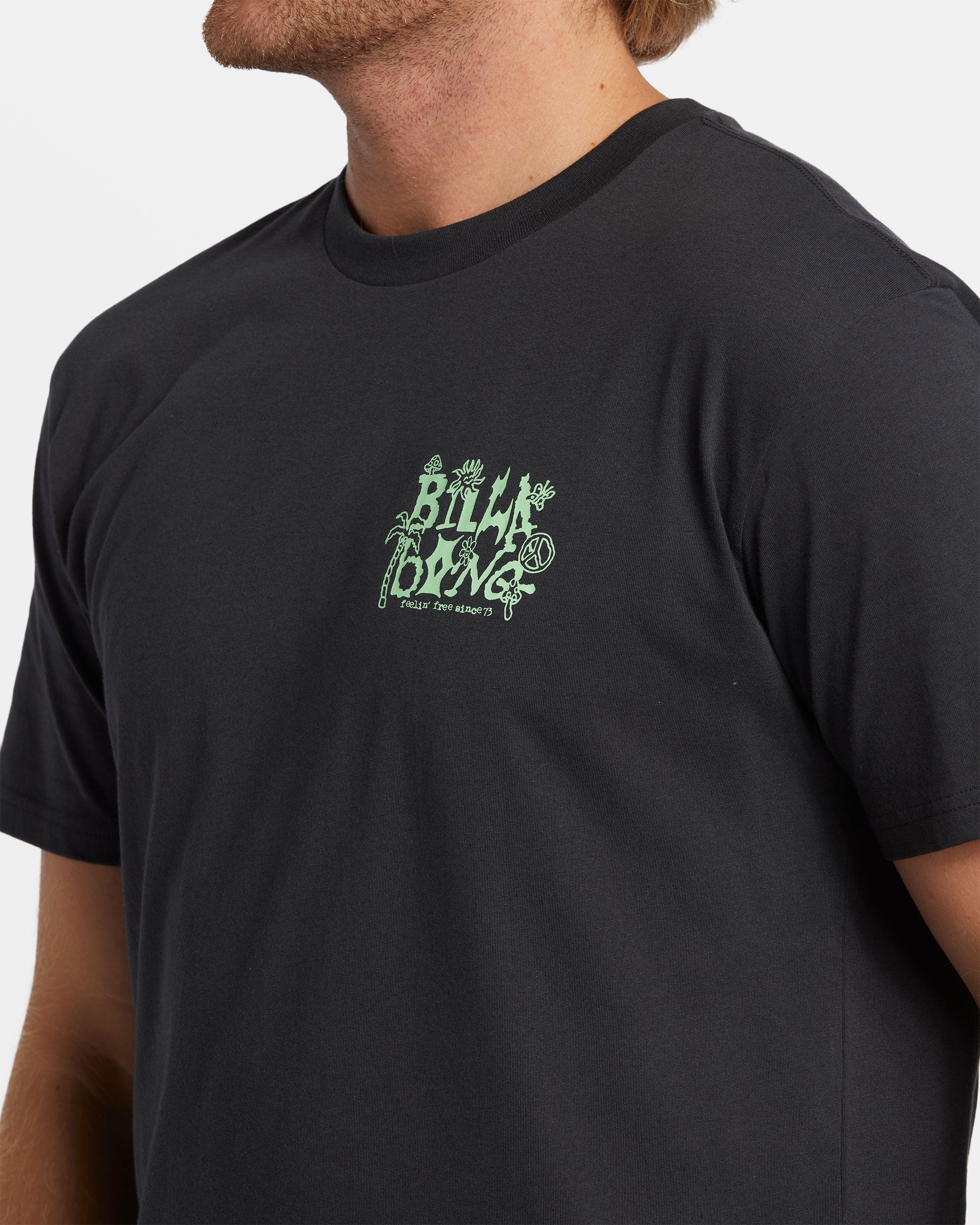 Billabong Shady T-Shirt - Washed Black -Biliabong Outlet