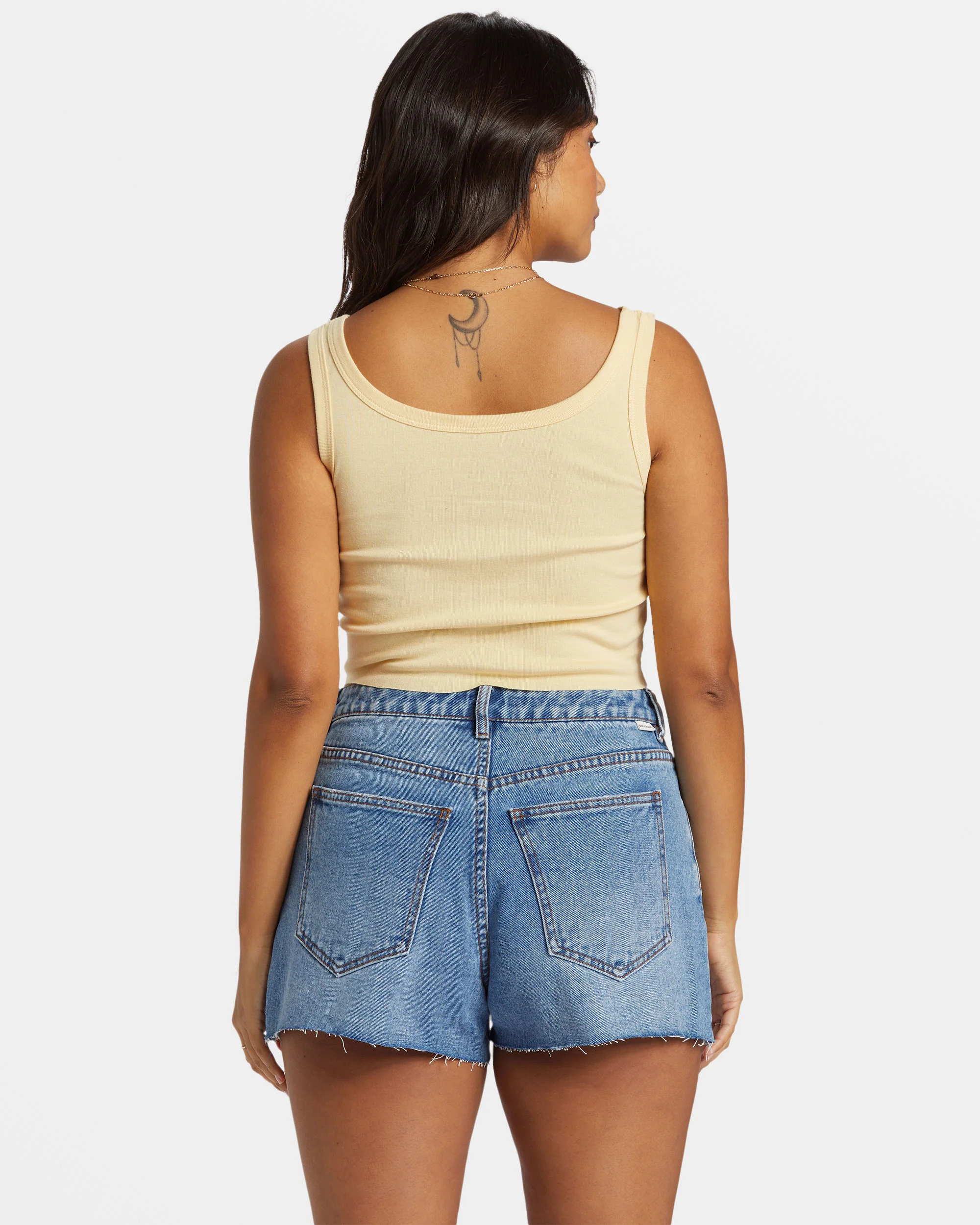 Billabong Escape To Nature Cropped Tank Top - Retro Yellow -Biliabong Outlet