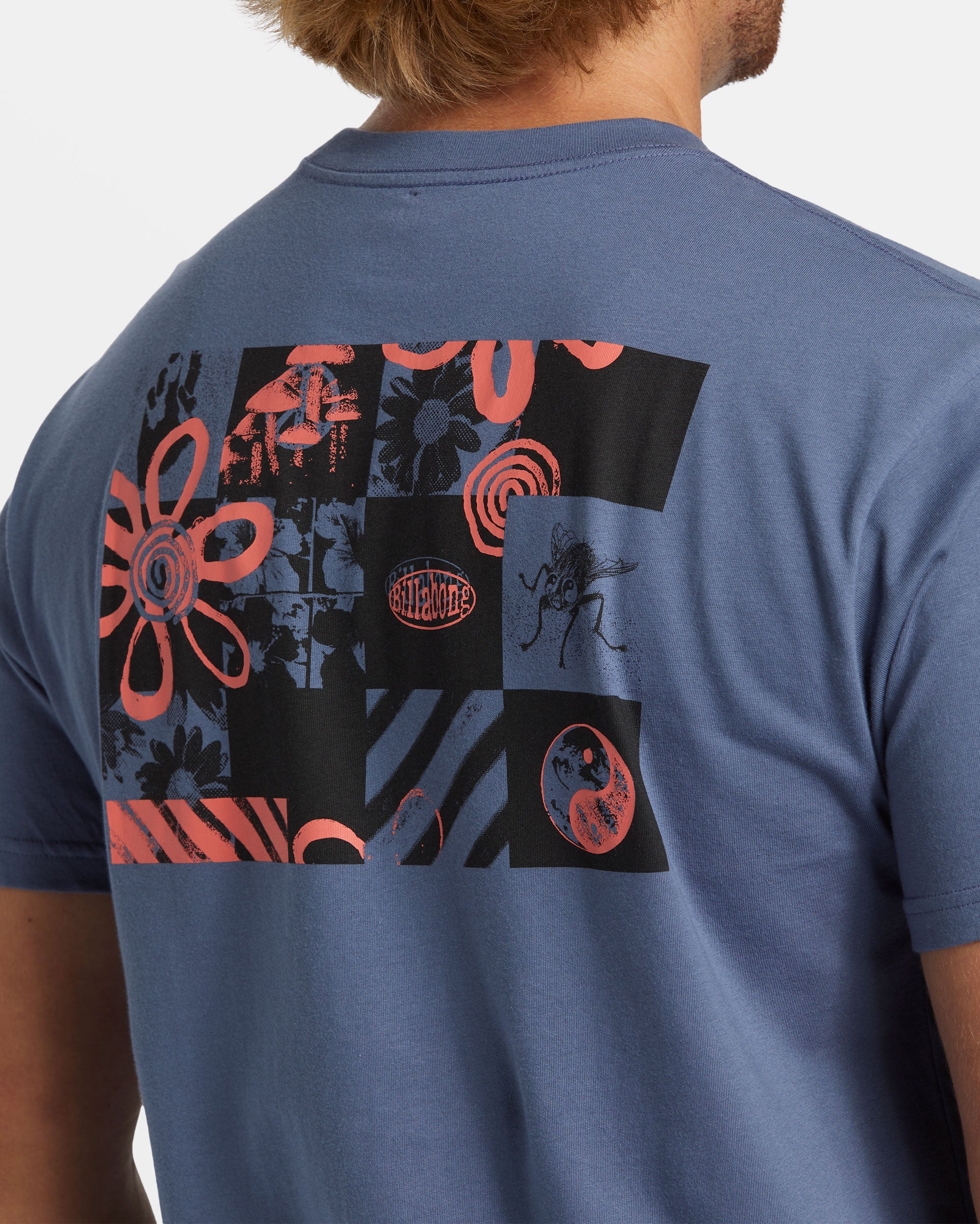 Billabong Segment T-Shirt - Slate Blue -Biliabong Outlet