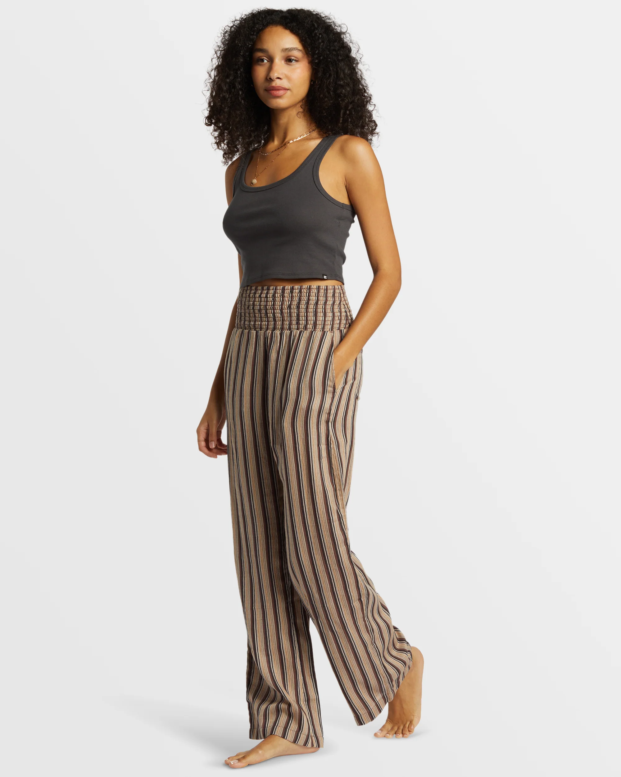 Billabong New Waves 2 Elastic Waist Pants - Kona -Biliabong Outlet