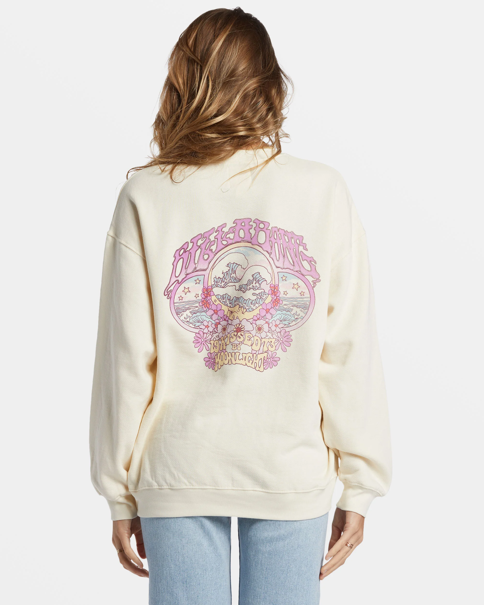 Billabong Ride In Oversized Crewneck Sweatshirt - White Cap 1 -Biliabong Outlet