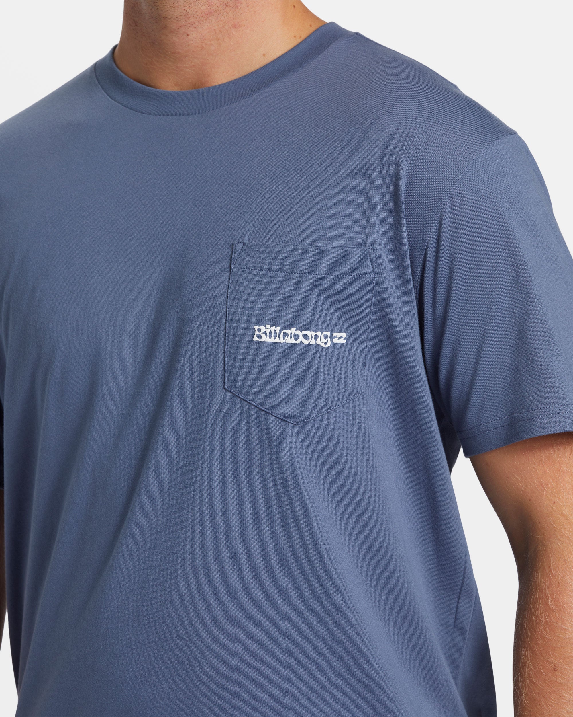 Billabong Funghi Pocket T-shirt - Slate Blue -Biliabong Outlet