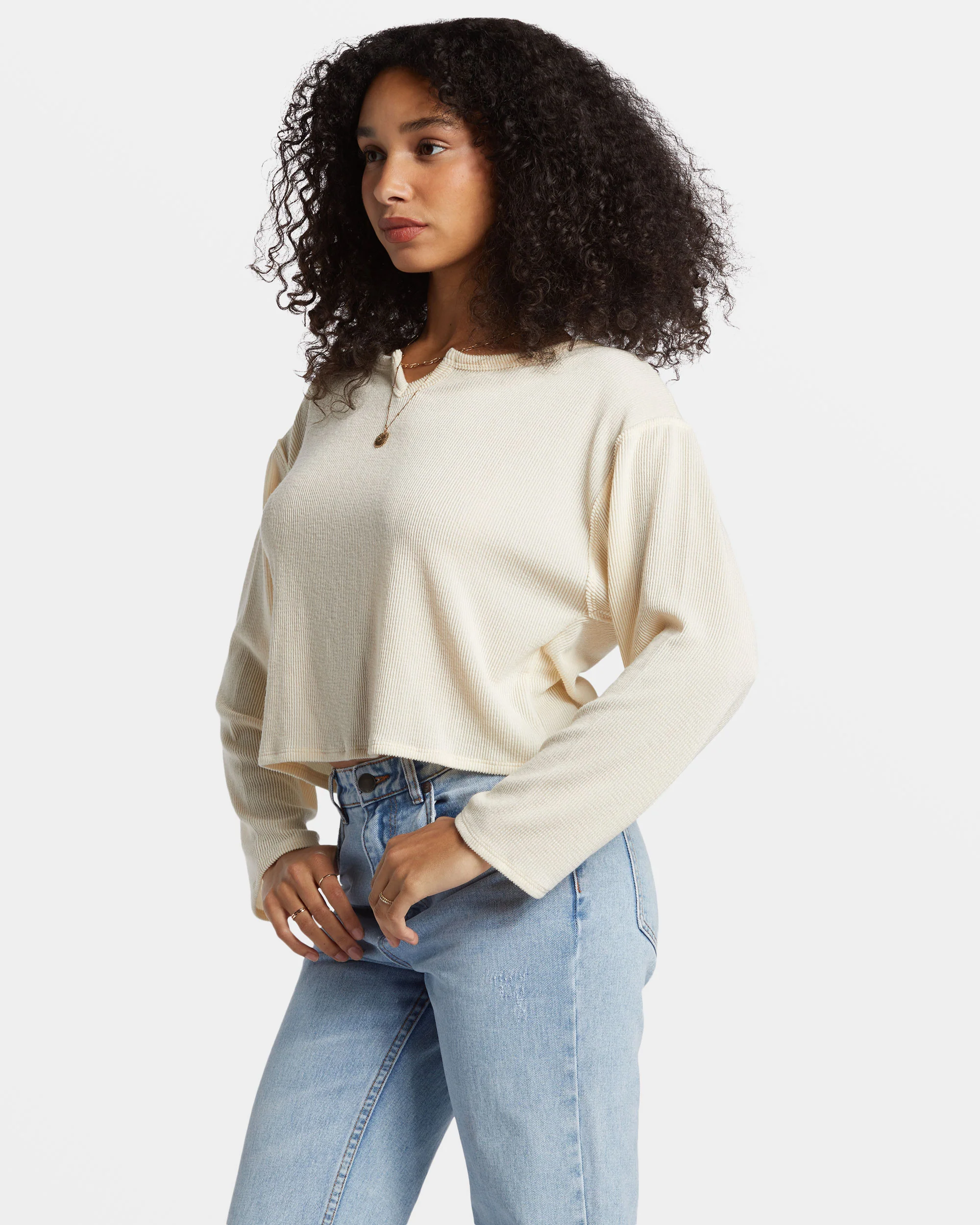 Billabong Mai Tai Knit Top - White Cap -Biliabong Outlet