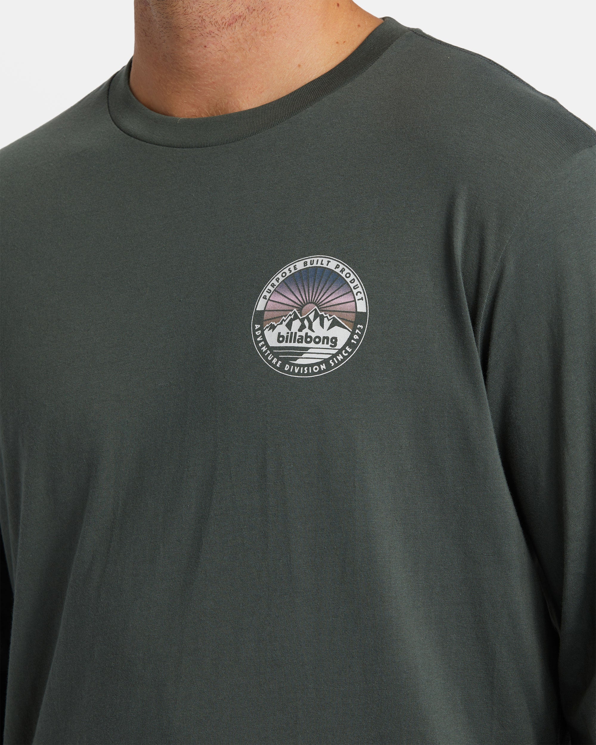 Billabong Rockies Long Sleeve T-shirt - Slate Green -Biliabong Outlet