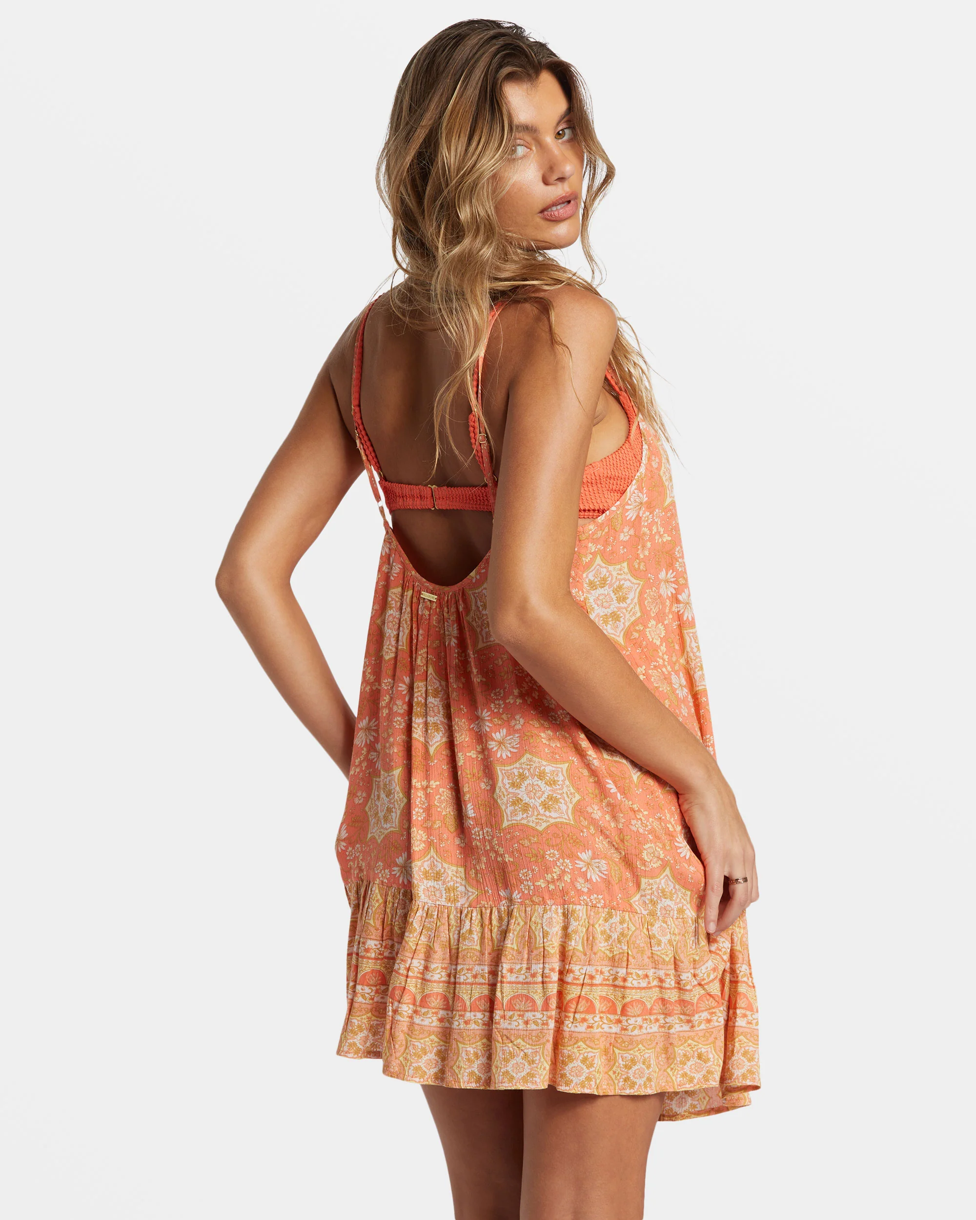Billabong Beach Vibes Swim Cover Up - Sweet Papaya -Biliabong Outlet