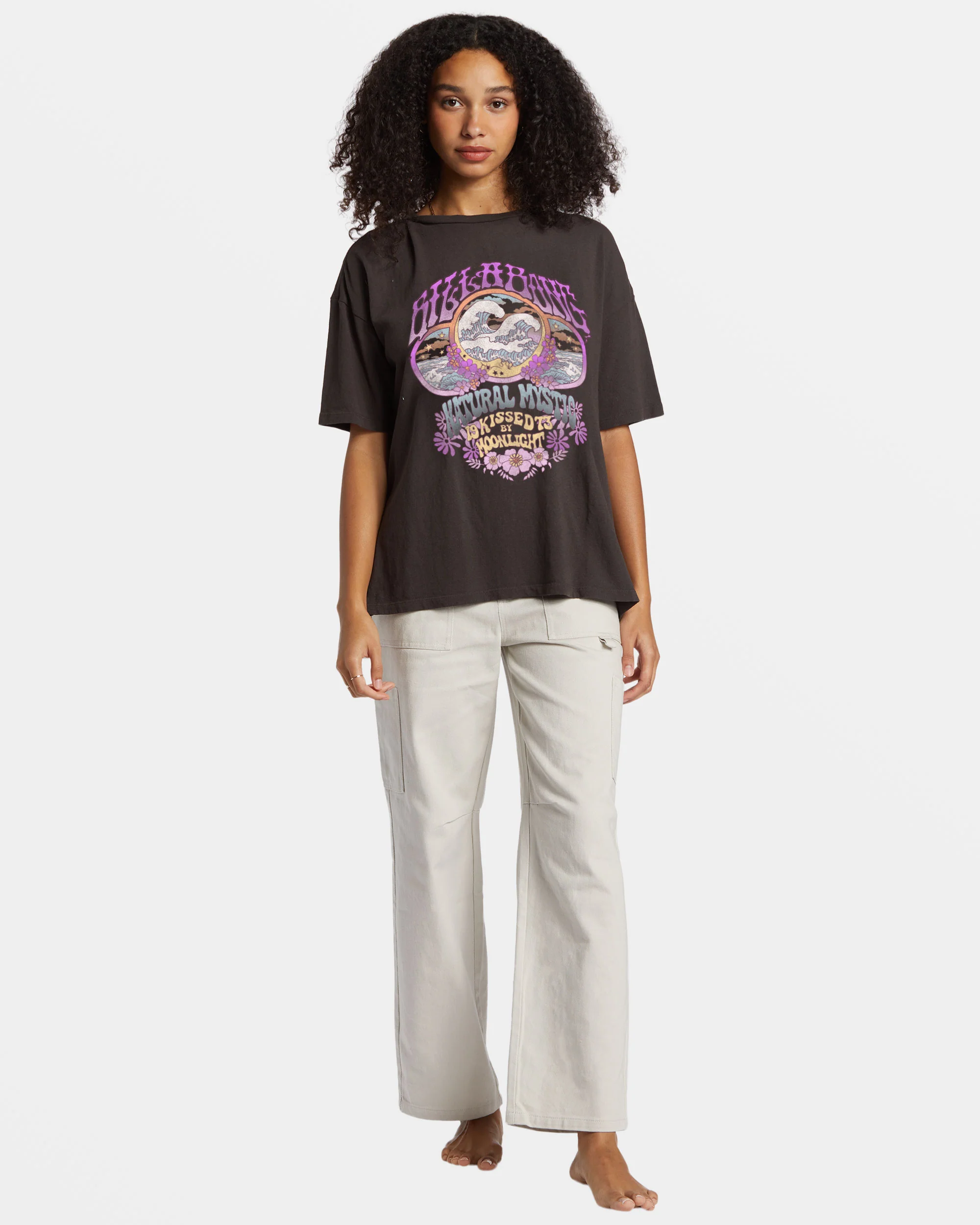 Billabong Natural Mystic T-Shirt - Off Black -Biliabong Outlet