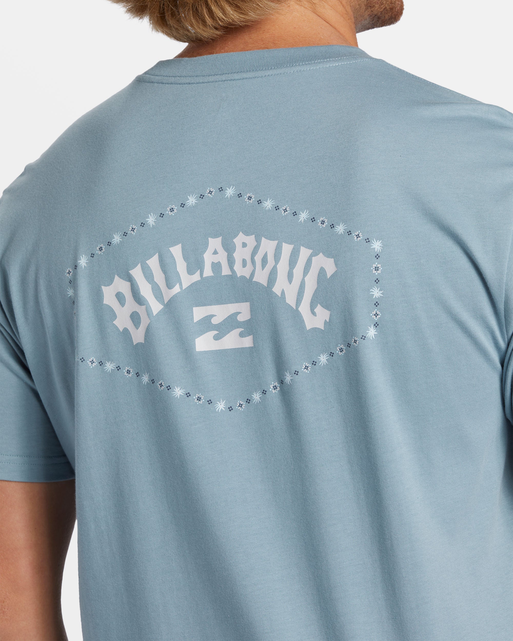 Billabong Exit Arch T-Shirt - Washed Blue -Biliabong Outlet