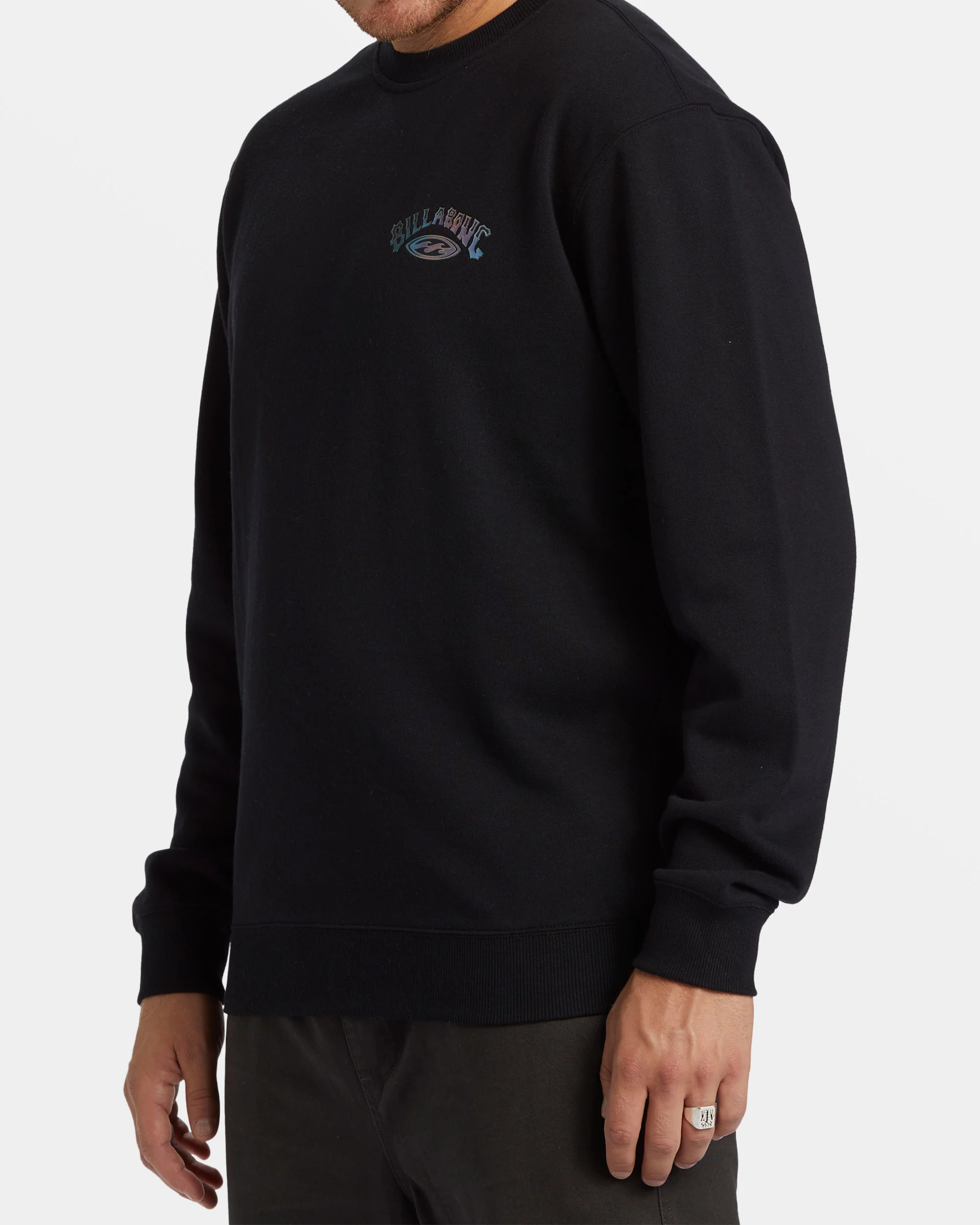 Billabong Short Sands Crewneck Sweatshirt - Black -Biliabong Outlet