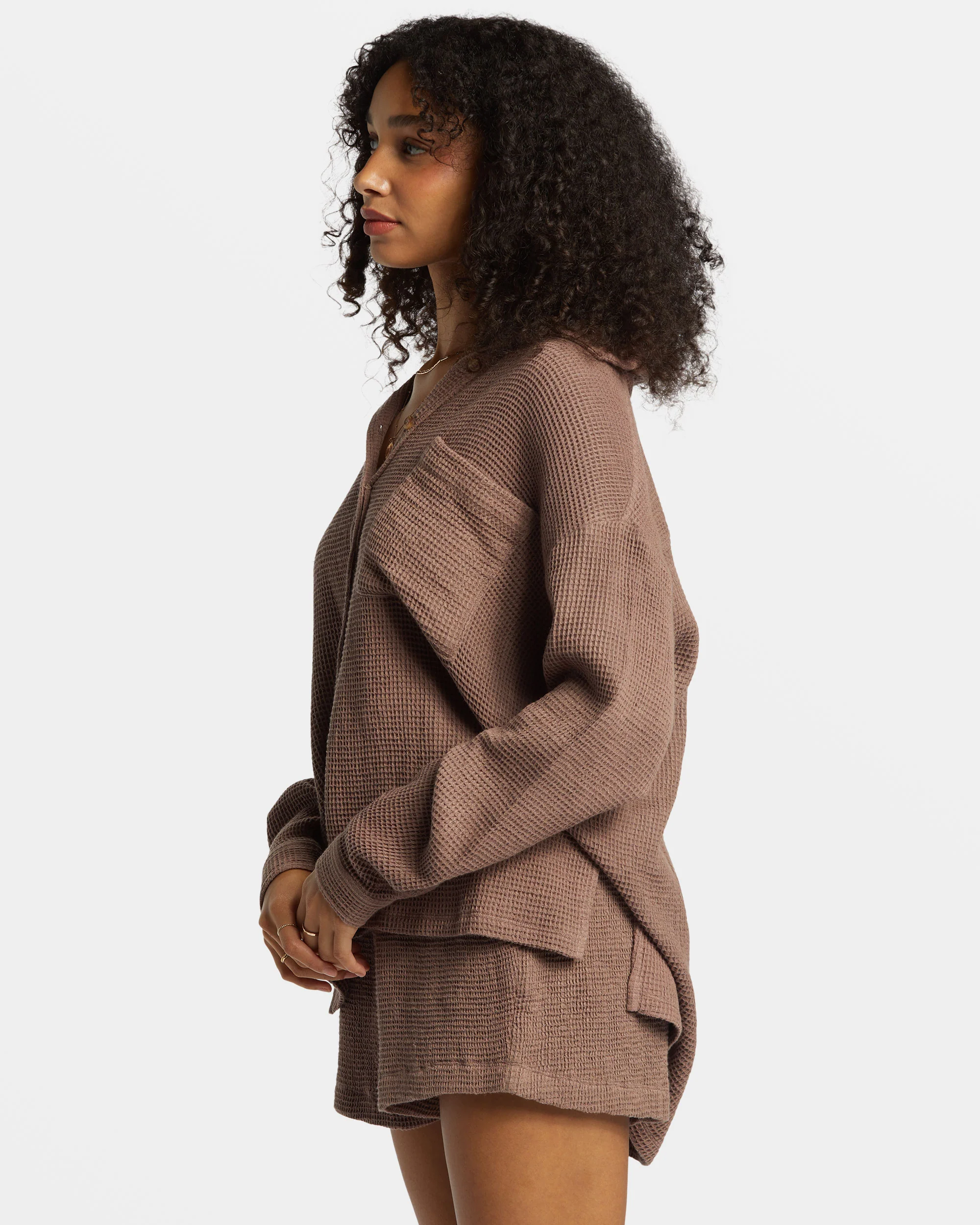 Billabong Odyssey Long Sleeve Shacket - Kona -Biliabong Outlet