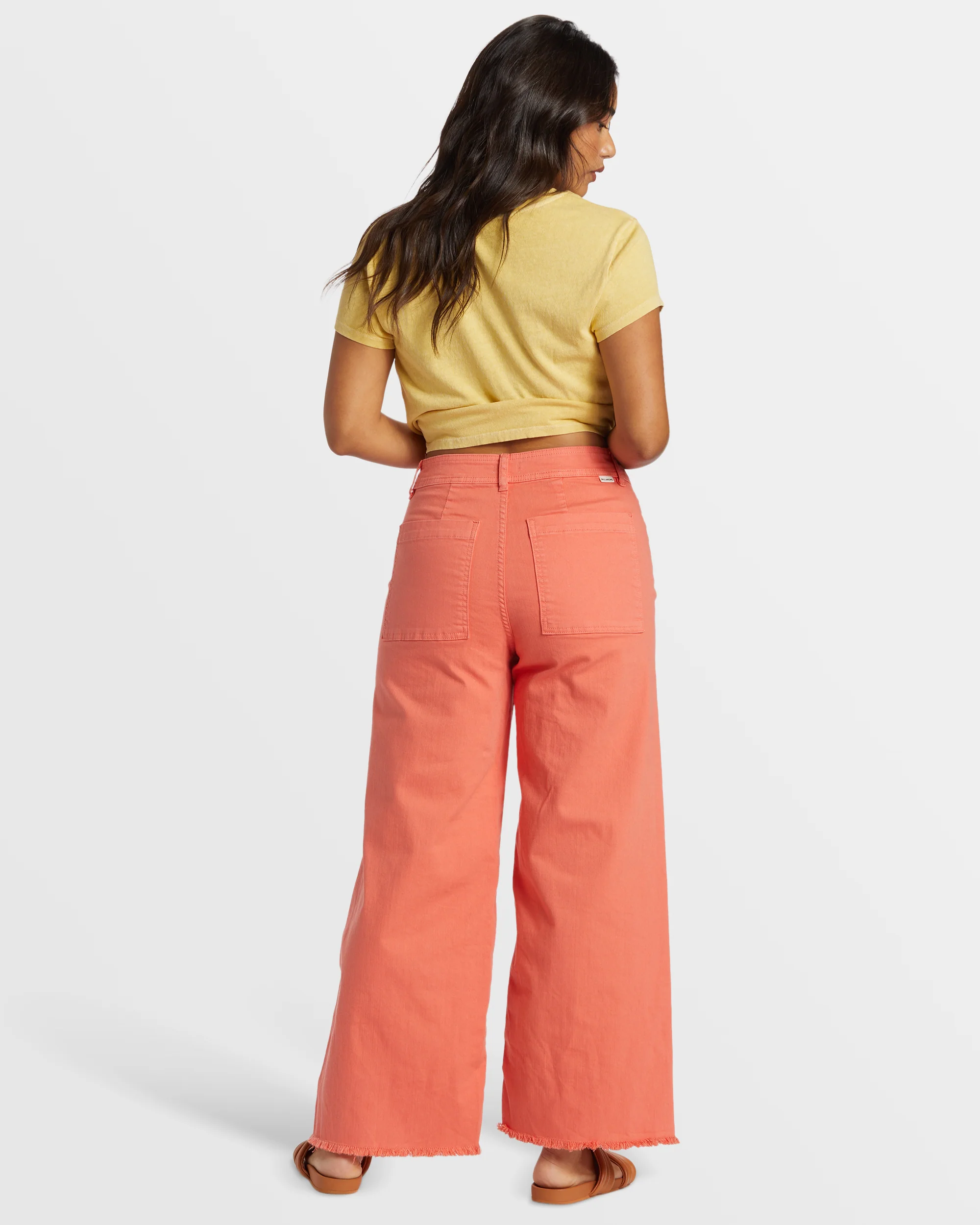 Billabong Free Fall High-Waist Pants - Papaya -Biliabong Outlet