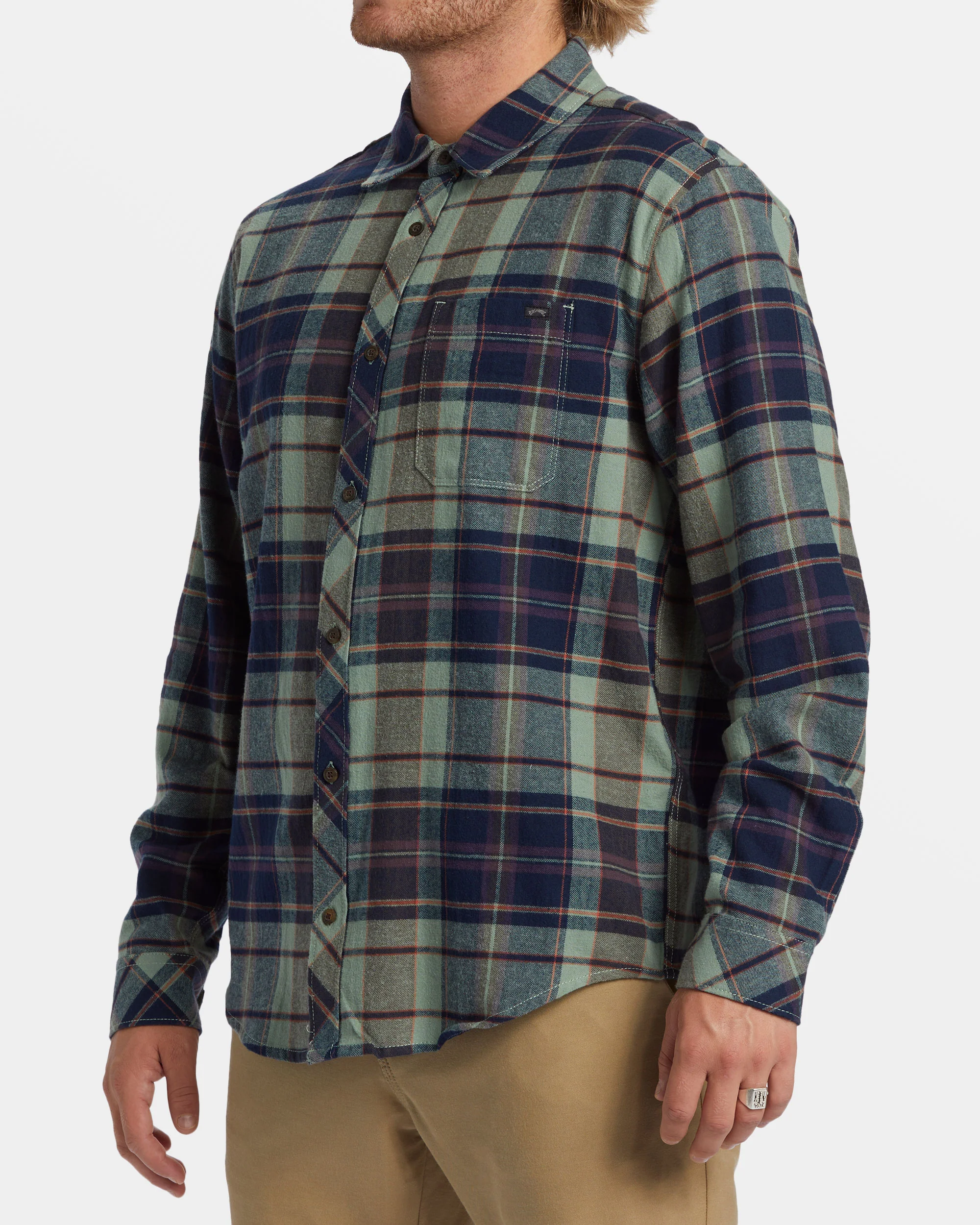 Billabong Coastline Flannel Shirt - Fern -Biliabong Outlet